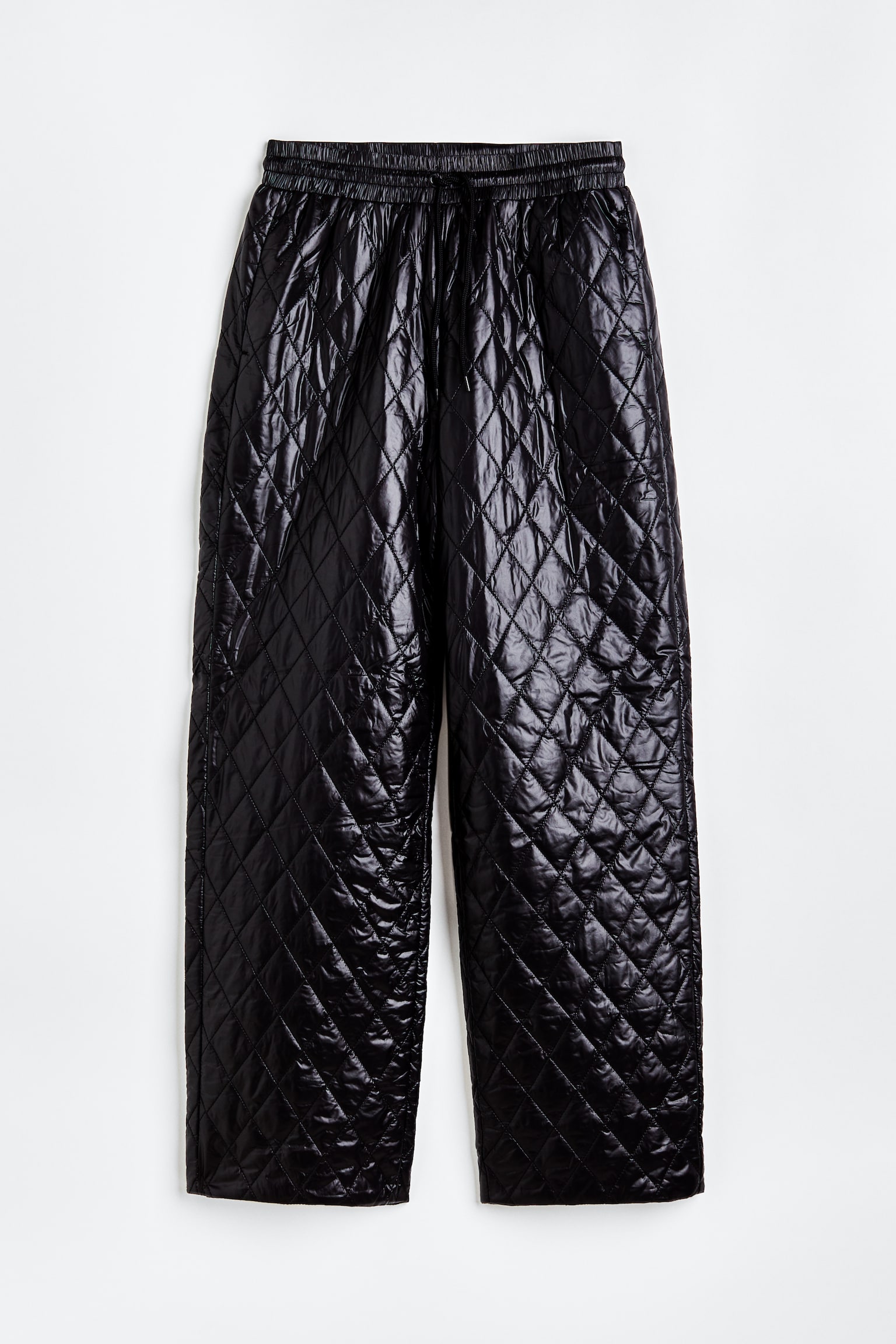 Quilted trousers - Black - 1