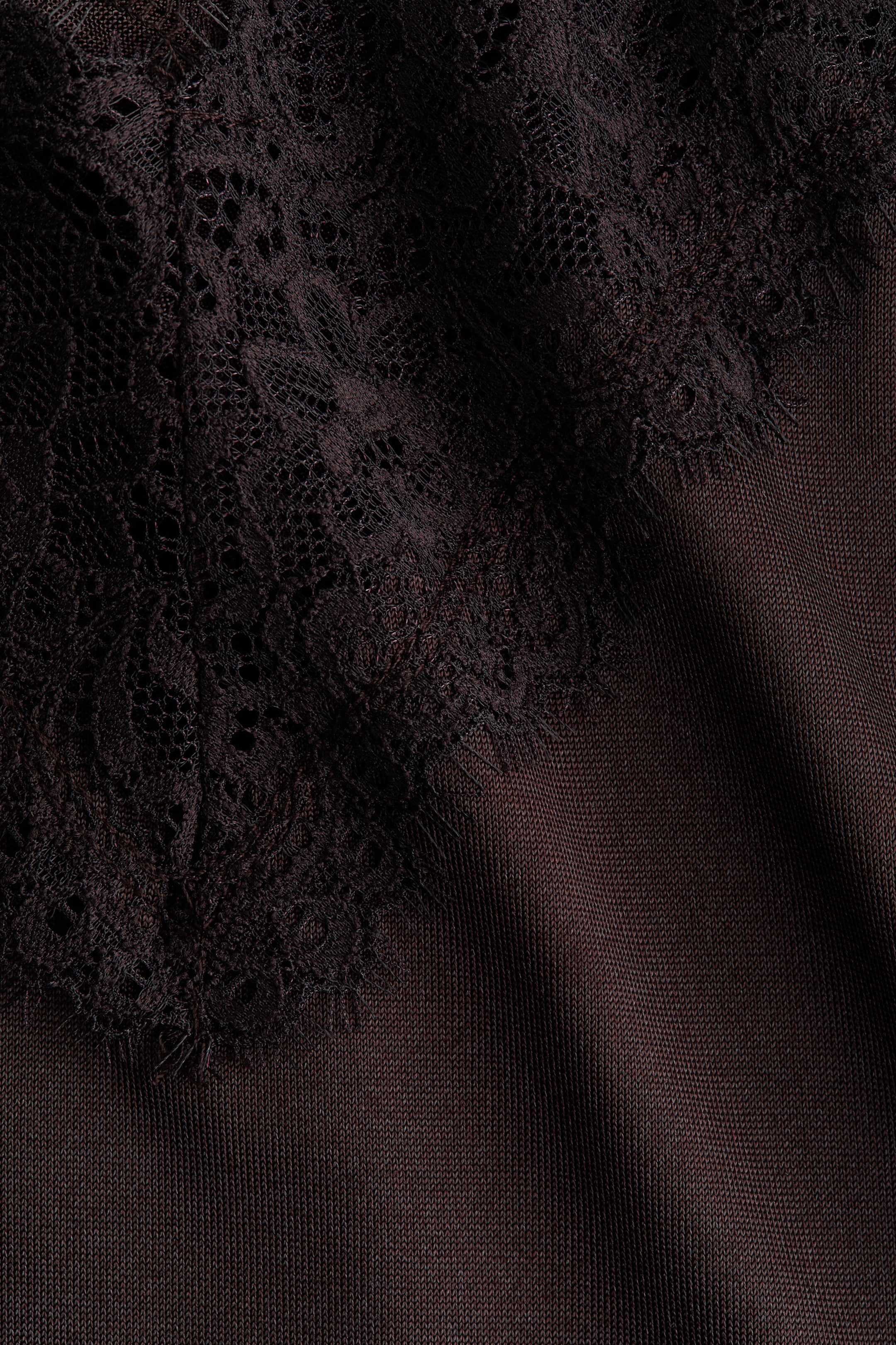 View larger image: MAMA Lace-trimmed strappy dress - Dark brown - Ladies | H&M GB 2