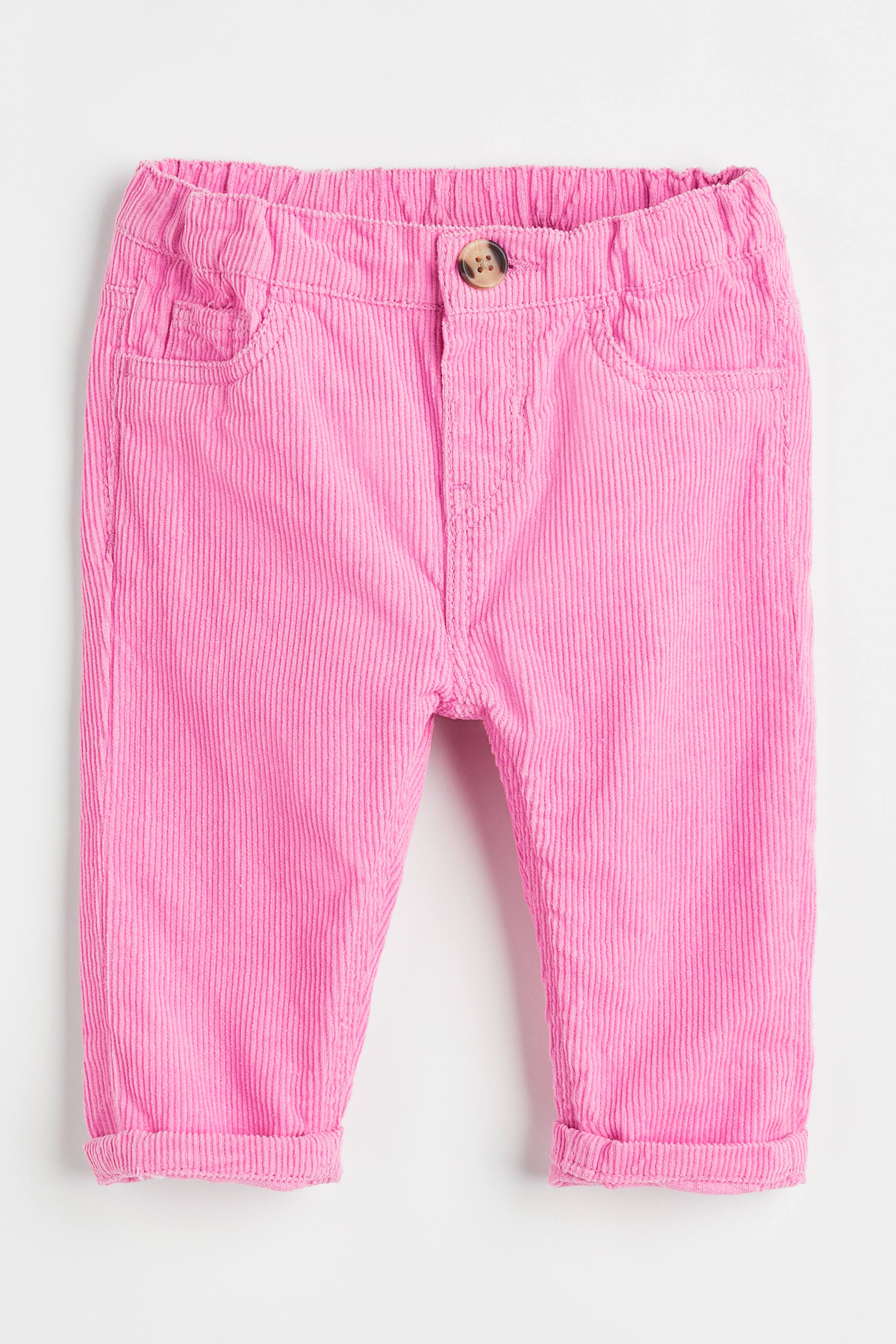 Twill Pants Regular waist Long Pink Kids H&M US