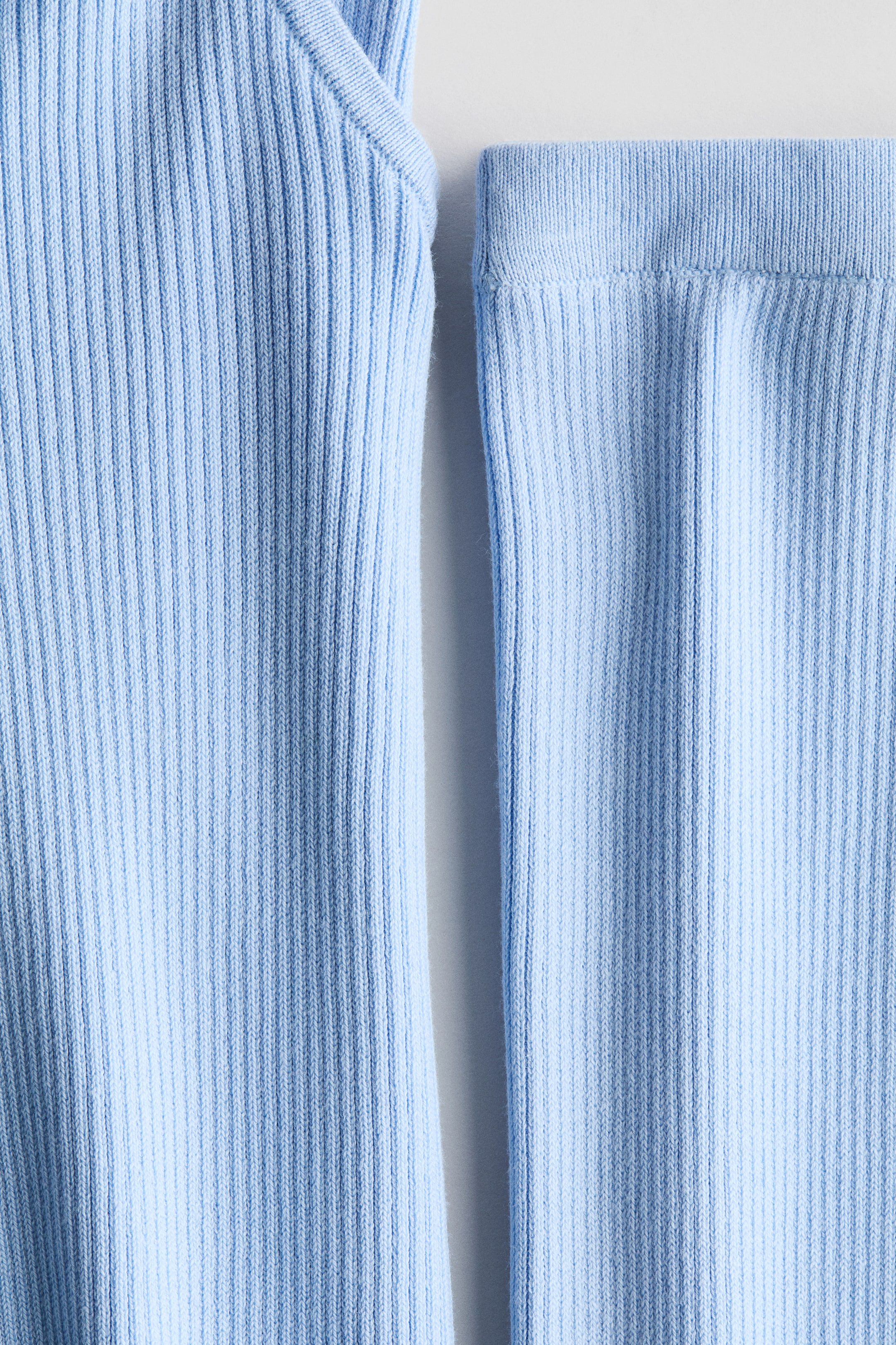 View larger image: 2-piece top and leggings set - Light blue - Kids | H&M SG 2