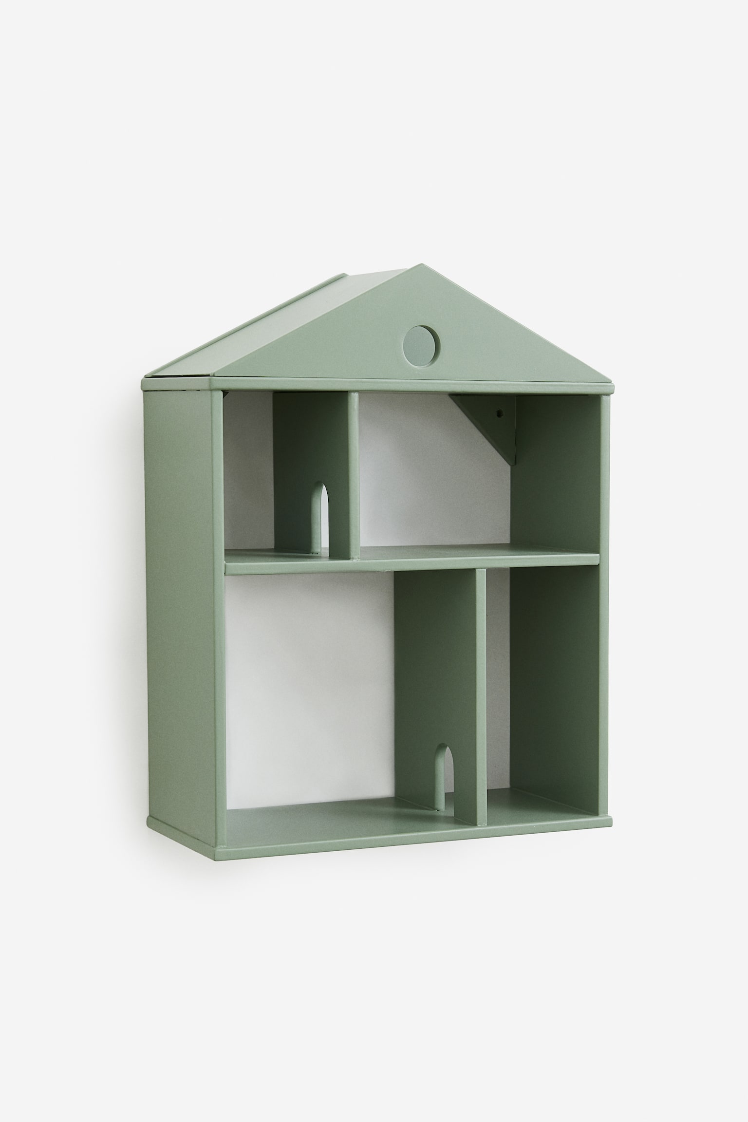 House-shaped wall shelf - Green - 1