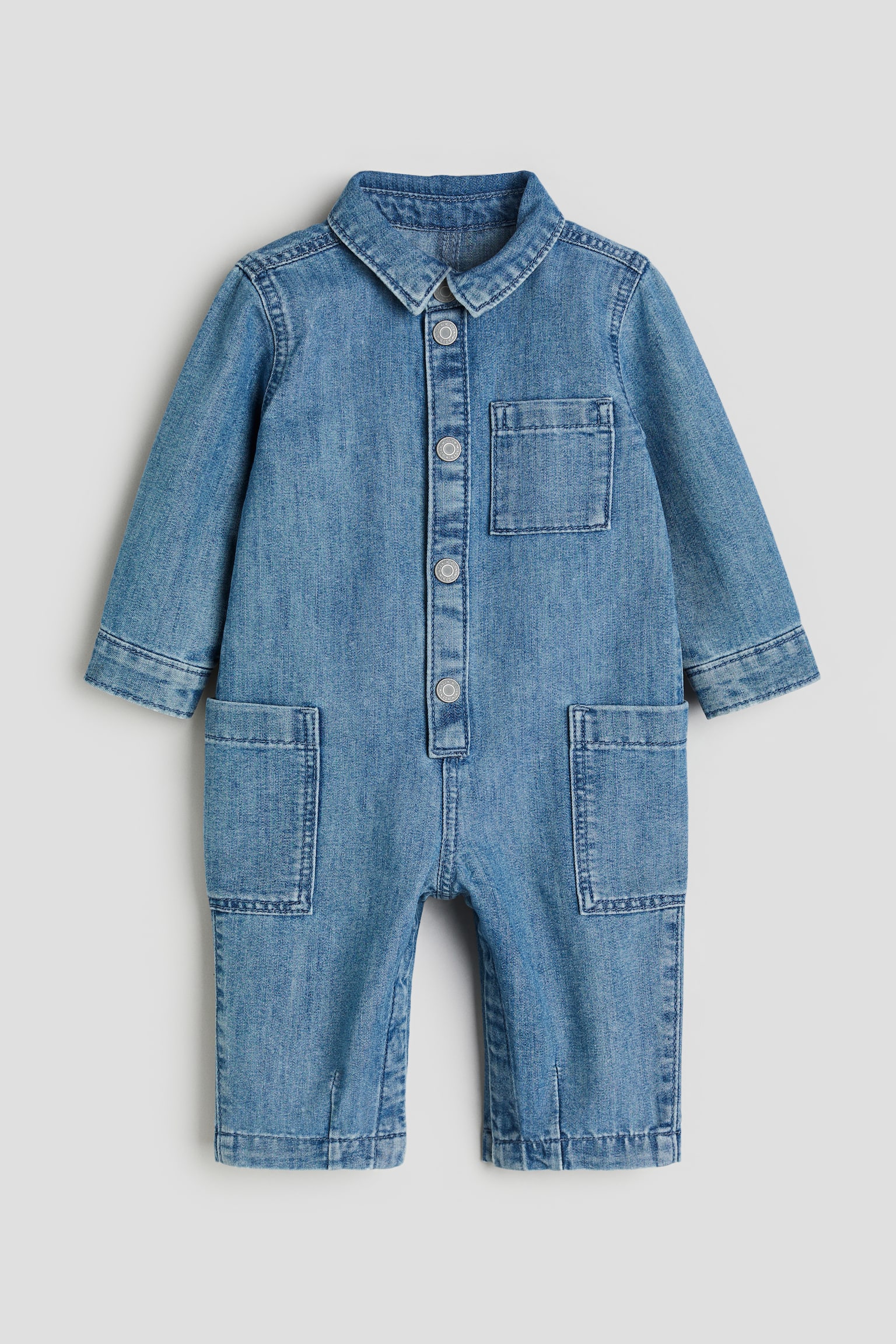 Denim romper suit - Denim blue - 1