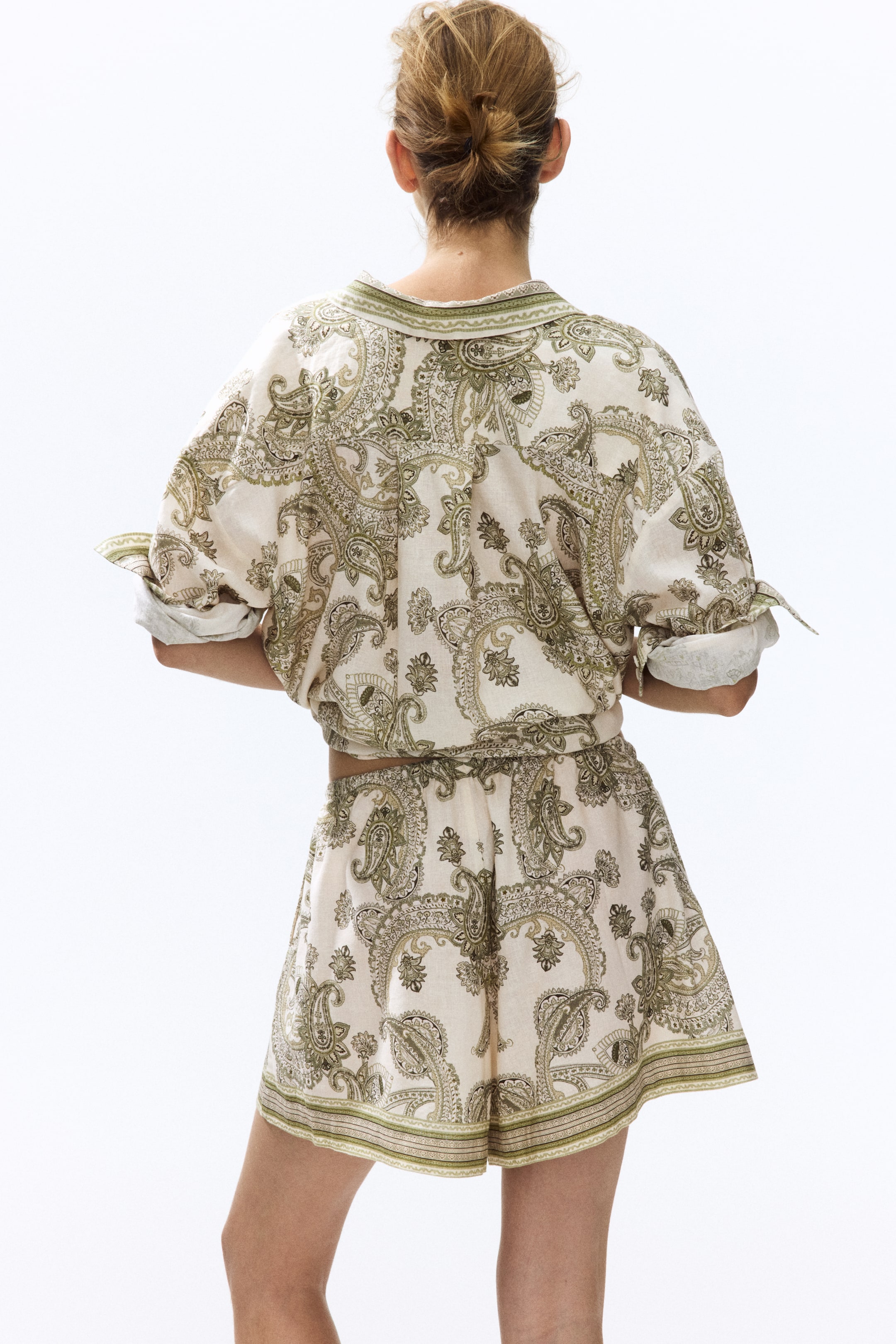 Linen-Blend Shorts