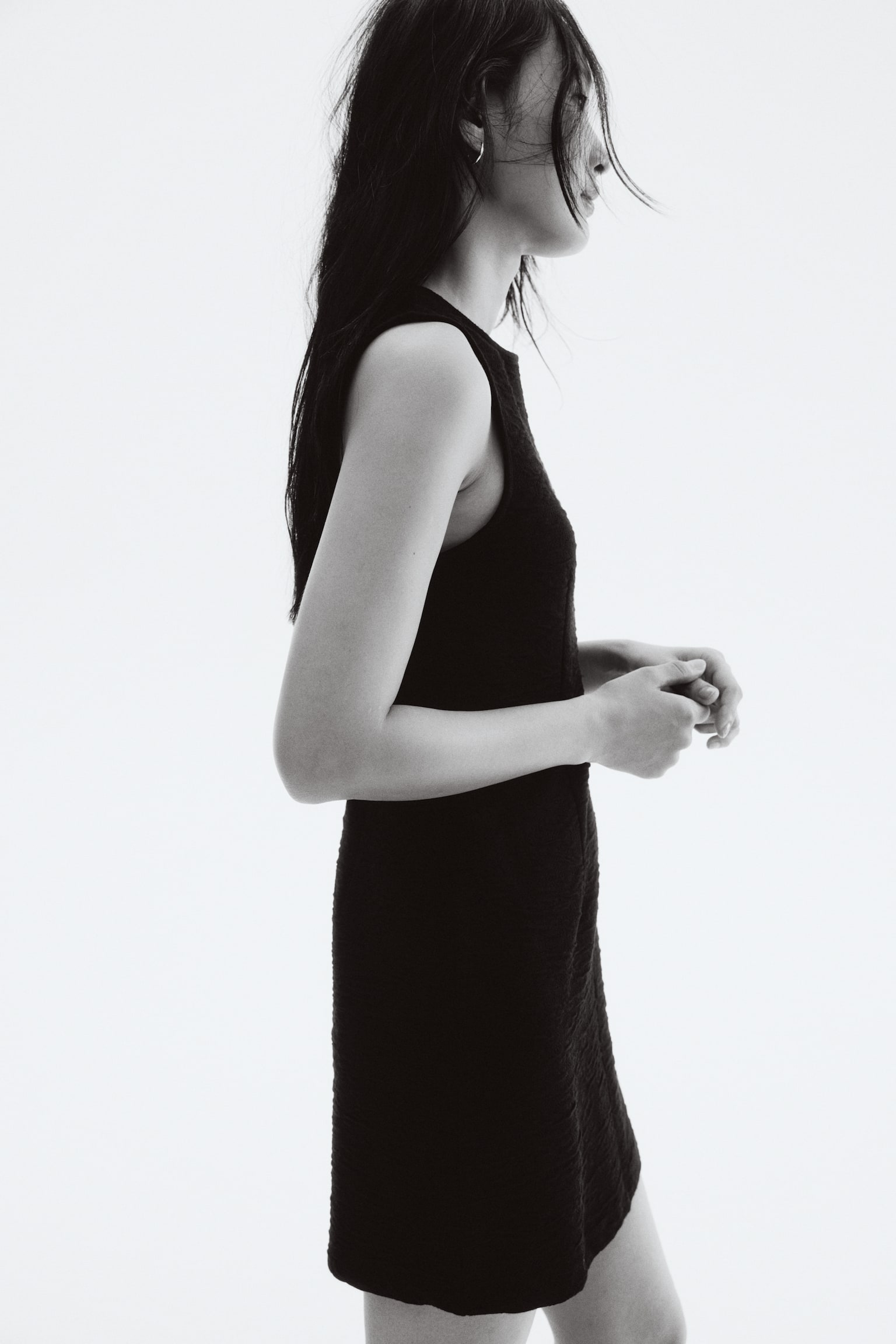 Kolsuz Elbise - Siyah/Koyu kahverengi/Parlak kırmızı - 4