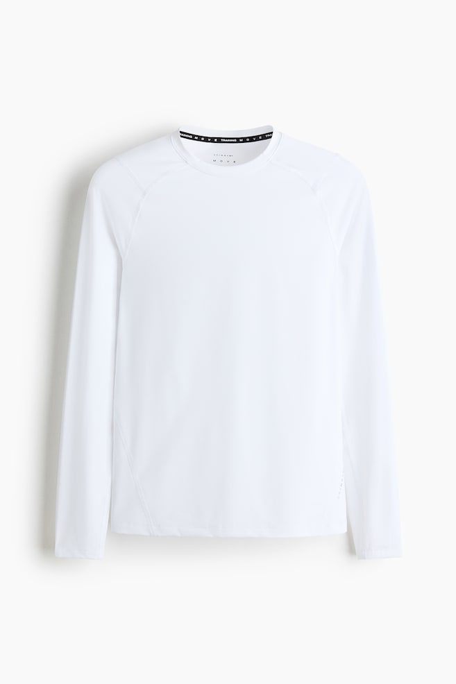 Compression Fit Sports Shirt with DryMove™ - White/Dark olive/Black - 1