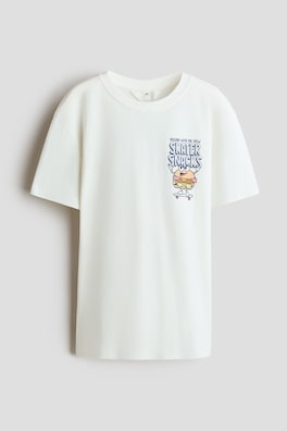 T-shirt i bomull med tryck