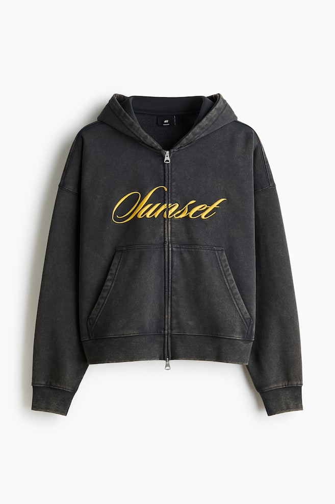Oversized Hooded Jacket - Black/Sunset - 1