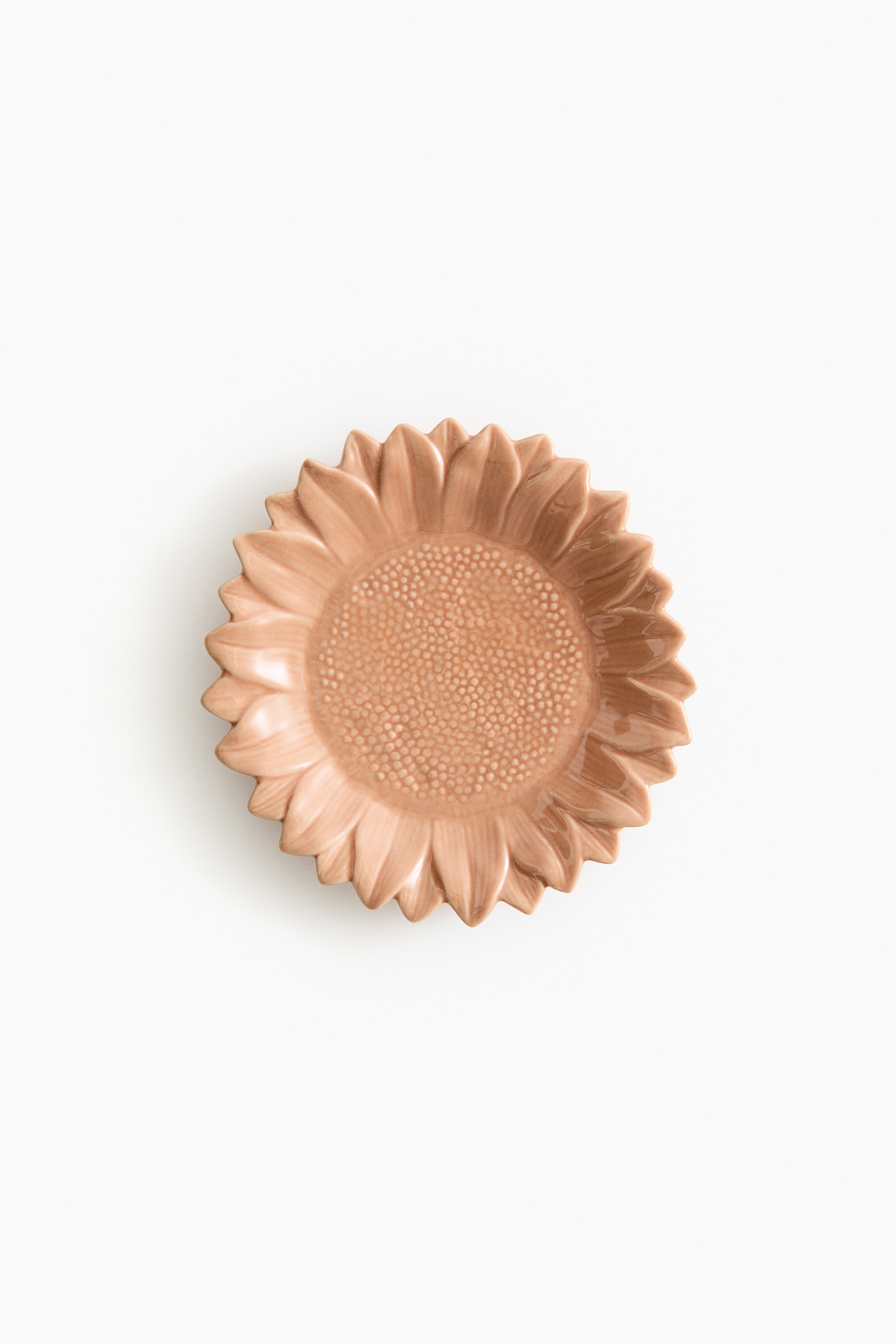Sunflower-shaped mid plate - Orange/Yellow/Light beige/Burgundy