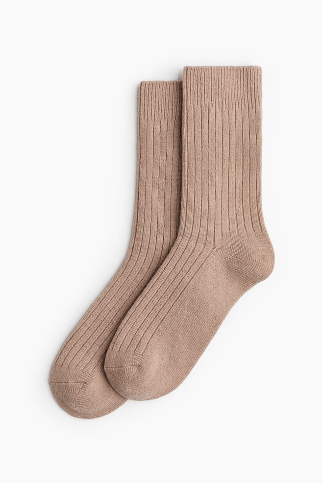 Socken aus Kaschmirmix - Beige - 1
