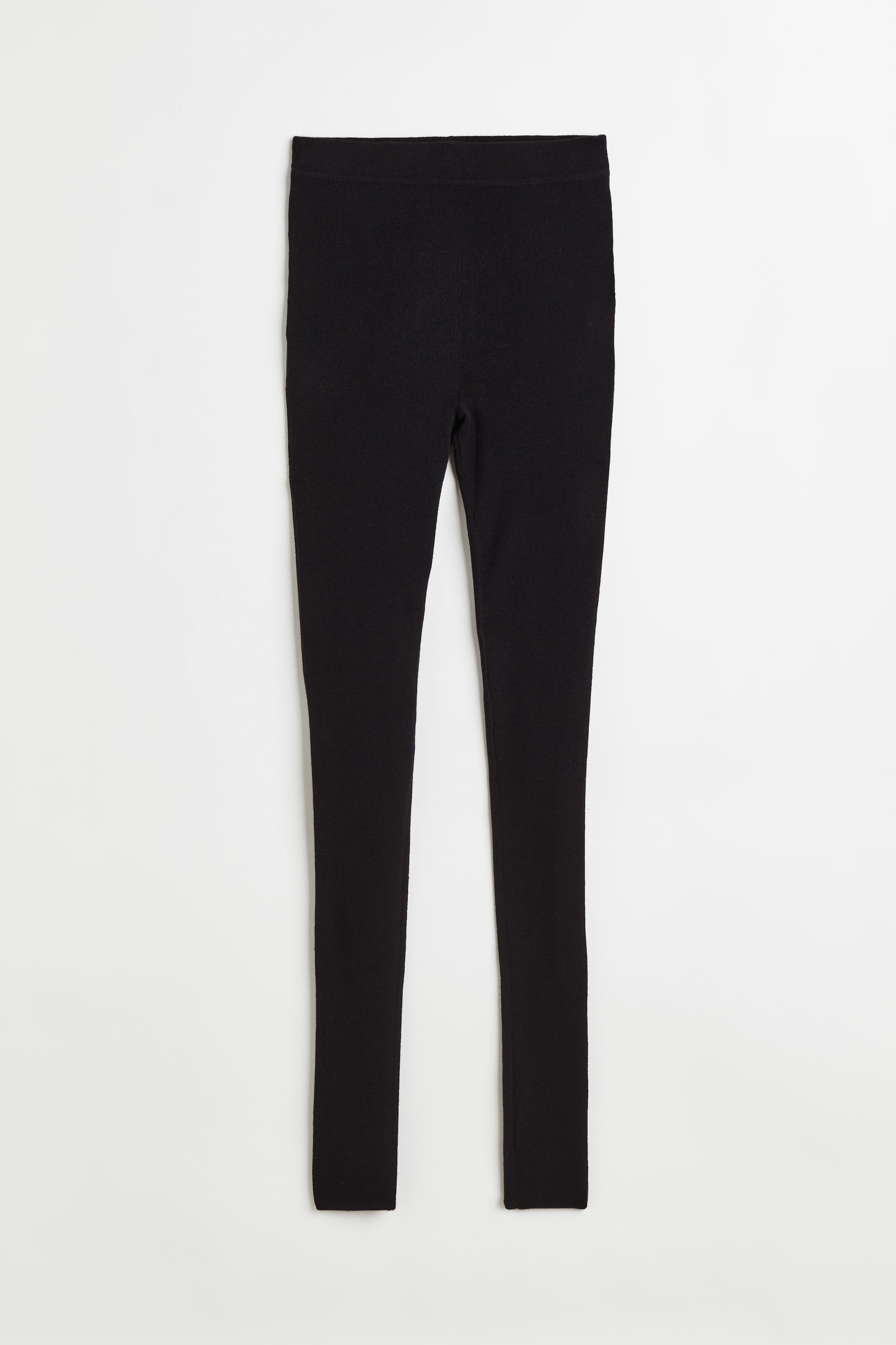 Cashmere-blend leggings - High waist - Long - Black - Ladies | H&M GB