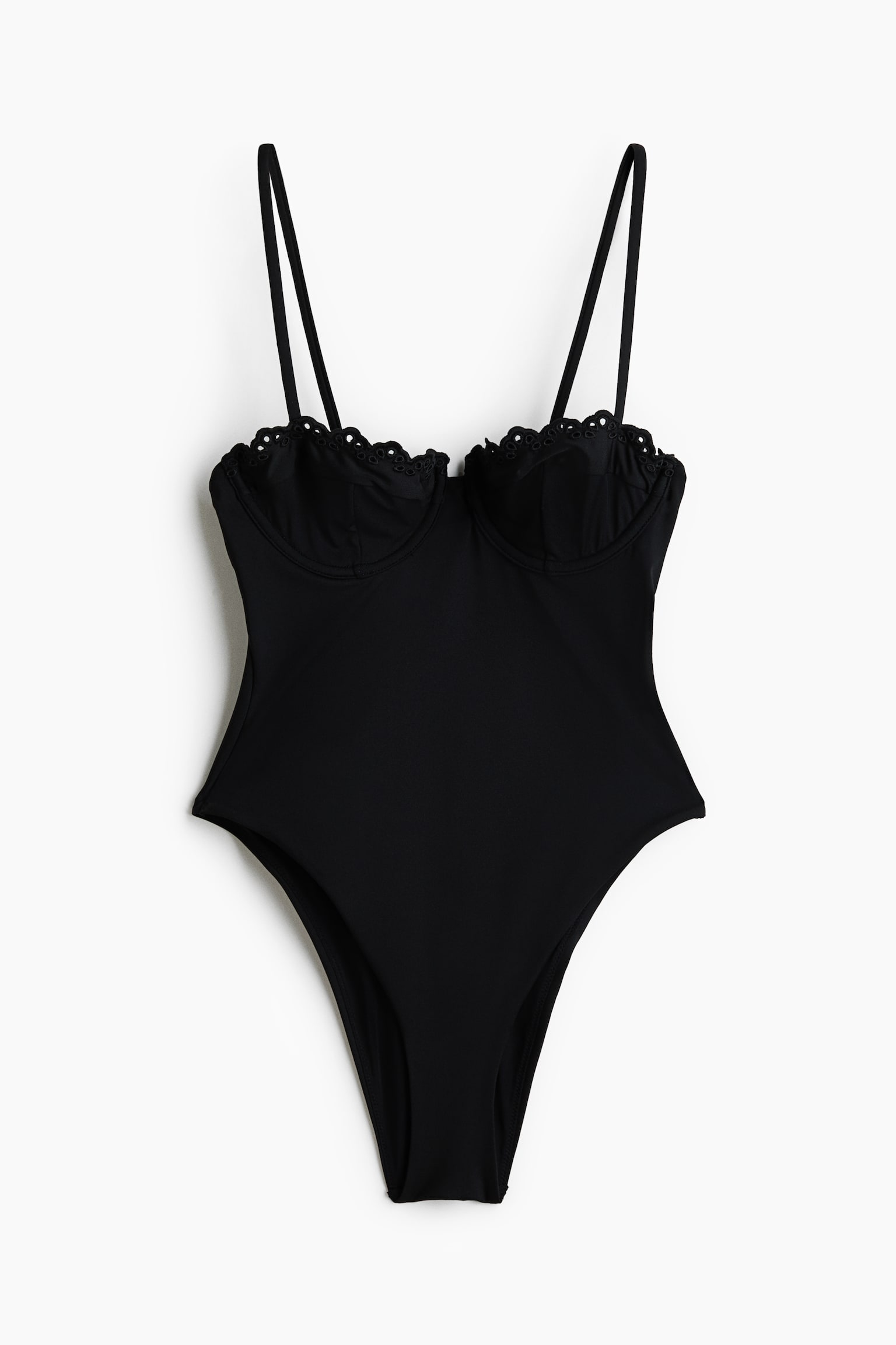 High Leg Swimsuit - Black - 2