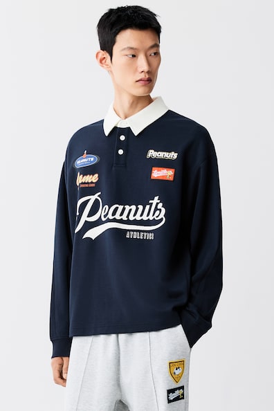 ルーズフィット プリントラガーシャツ