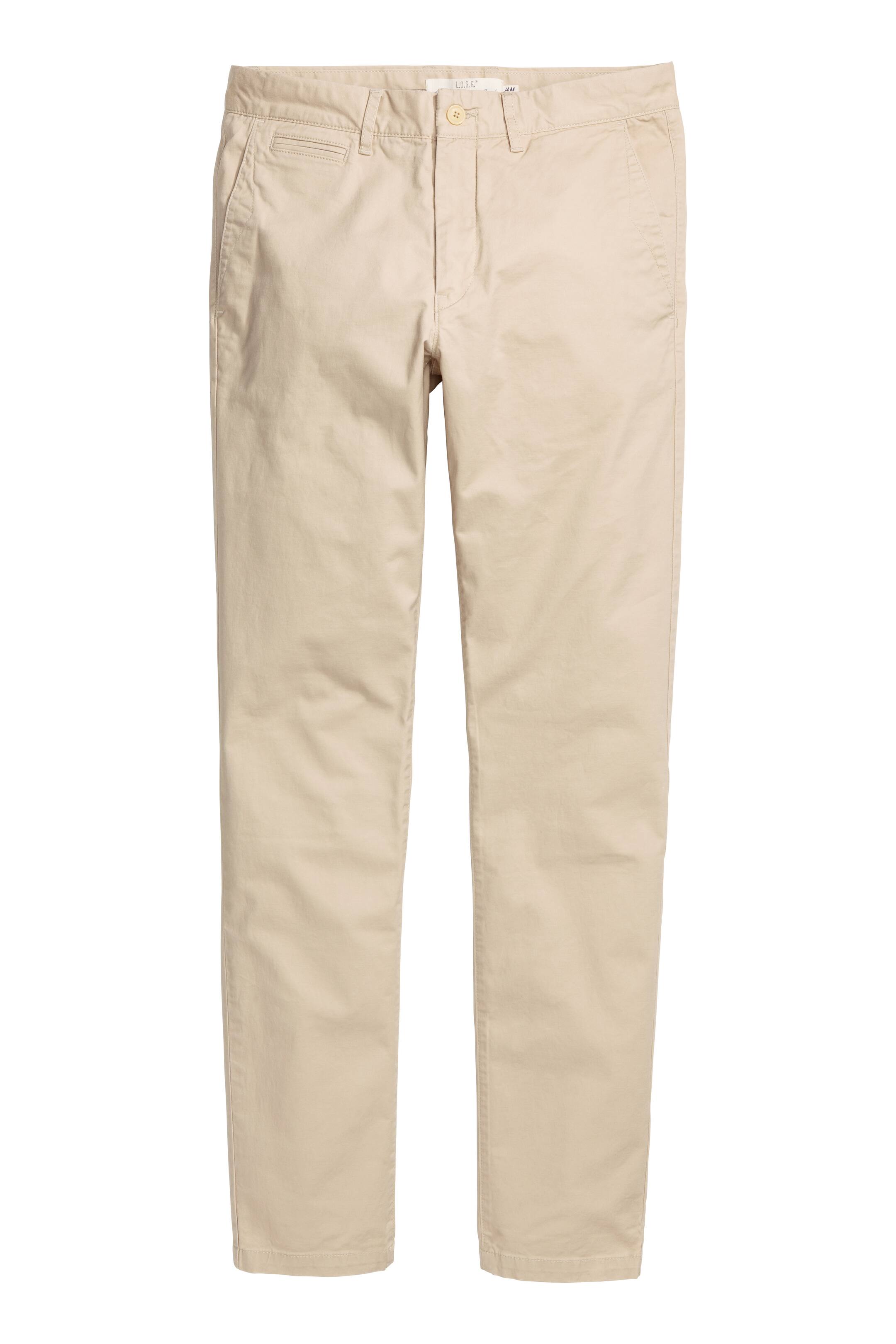 Zobacz większy obraz: Spodnie chinos Skinny fit - Jasnobeżowy - ON | H&M PL 1