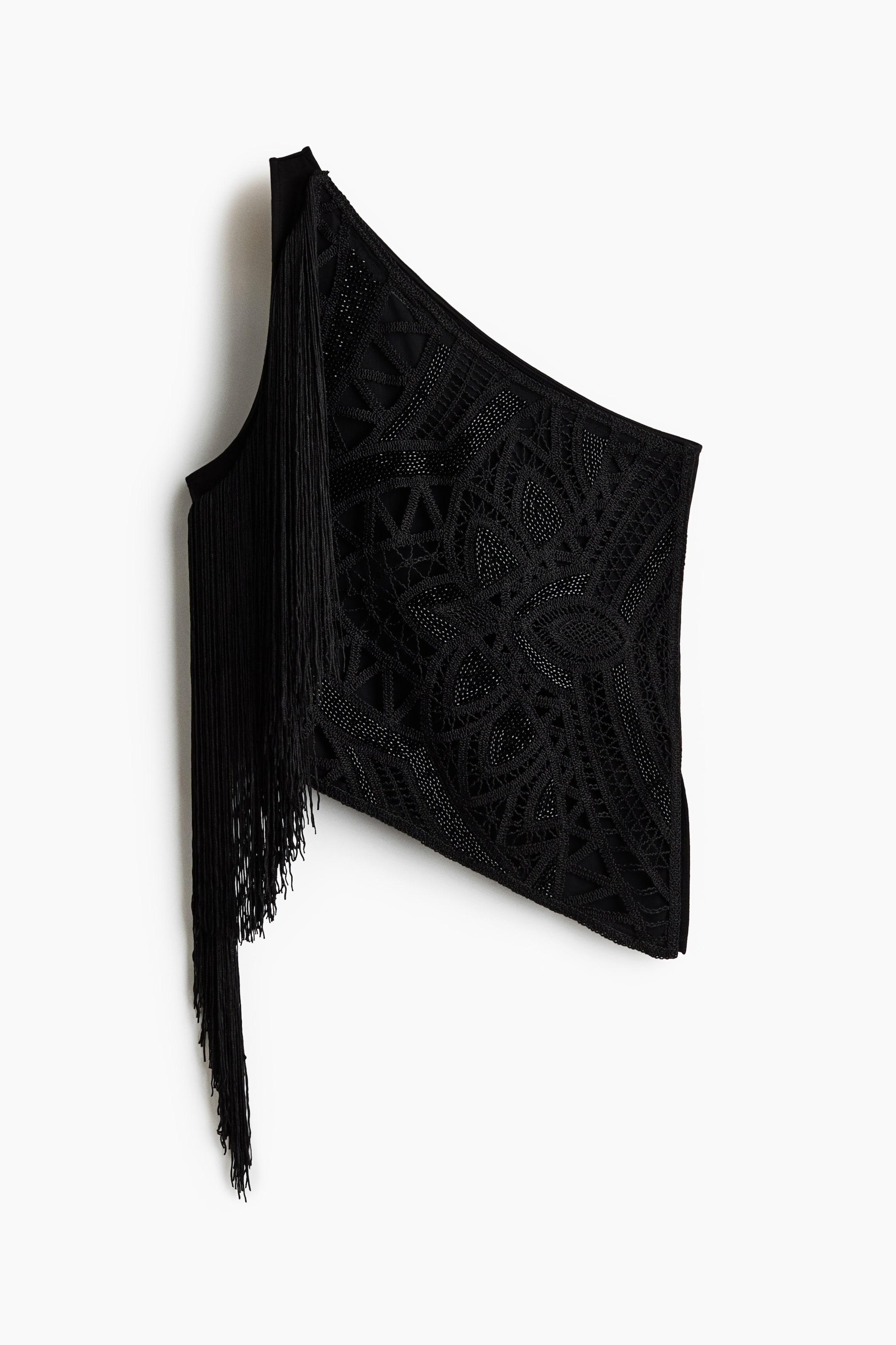 Embellished One-Shoulder Top