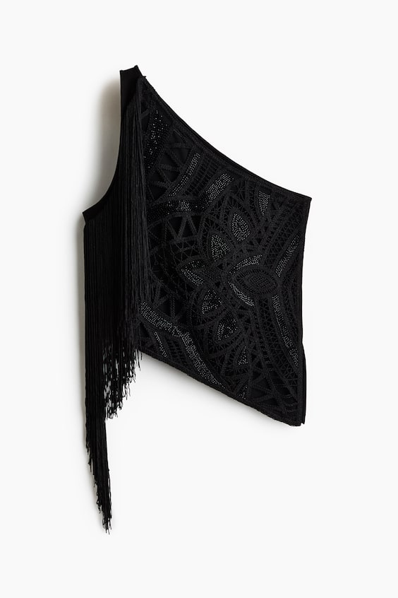 Женские топы H&M Embellished One-Shoulder Top
