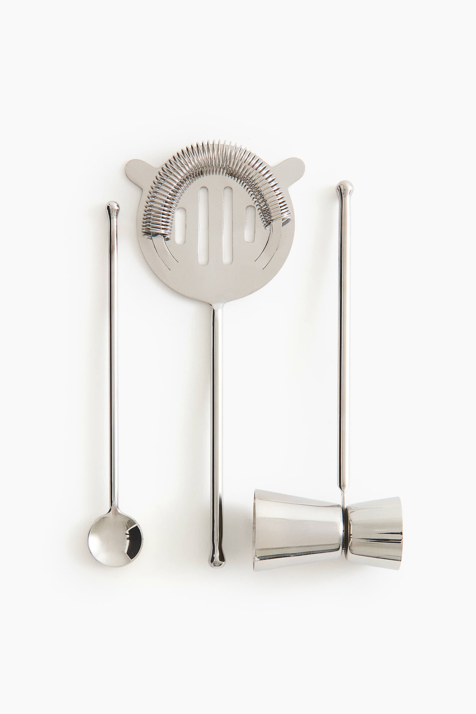 Trojdílná barová sada - Stříbrná - 5