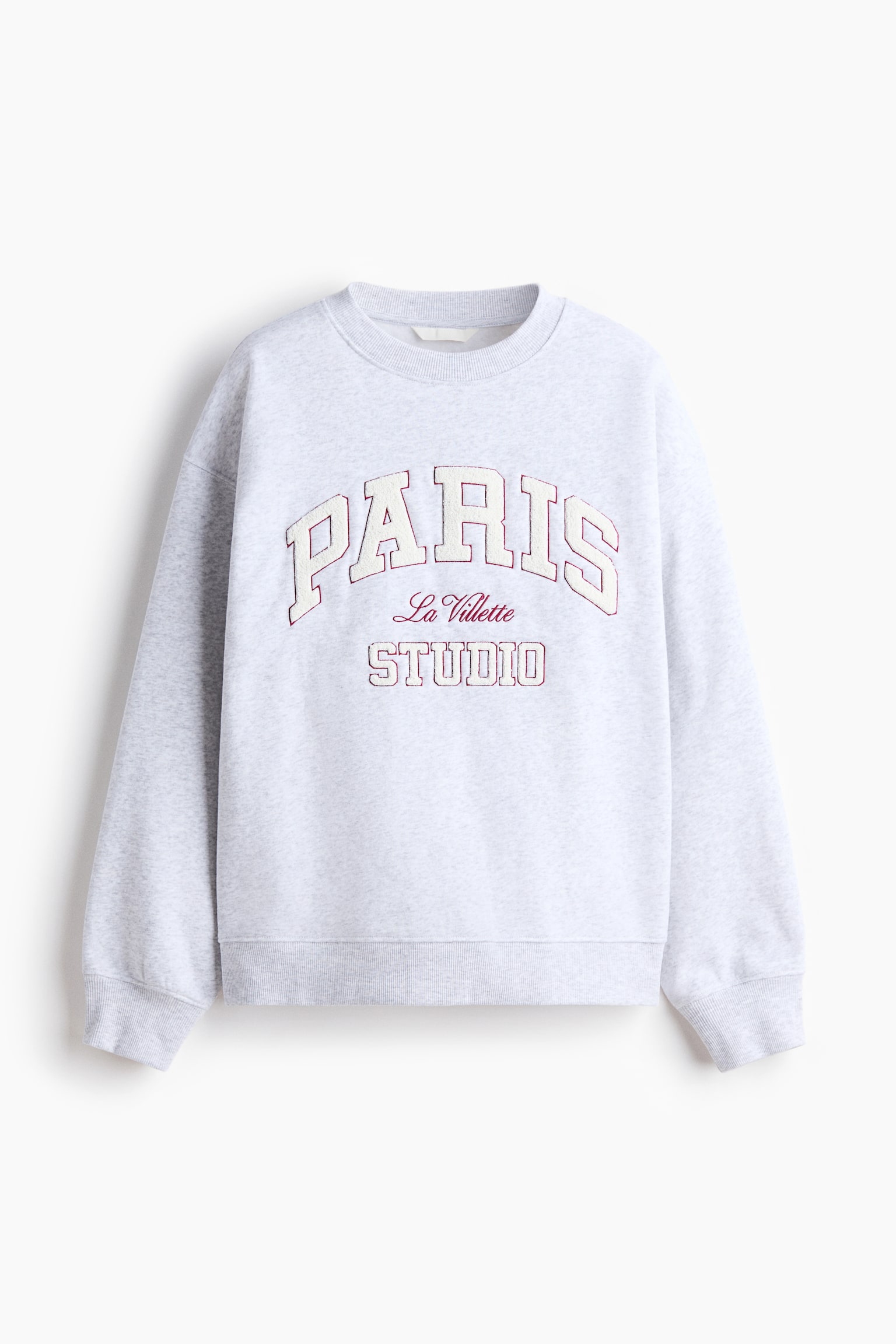 Sweatshirt with Text Motif - Light gray melange/Paris/Dark blue/Le Marais Académie/Dark gray/Brunch/Light turquoise/Art Collective/Light gray/Athletics/Orange/Paris/Cream/Le Club/Dark brown/Atelier/Burgundy/Running Club