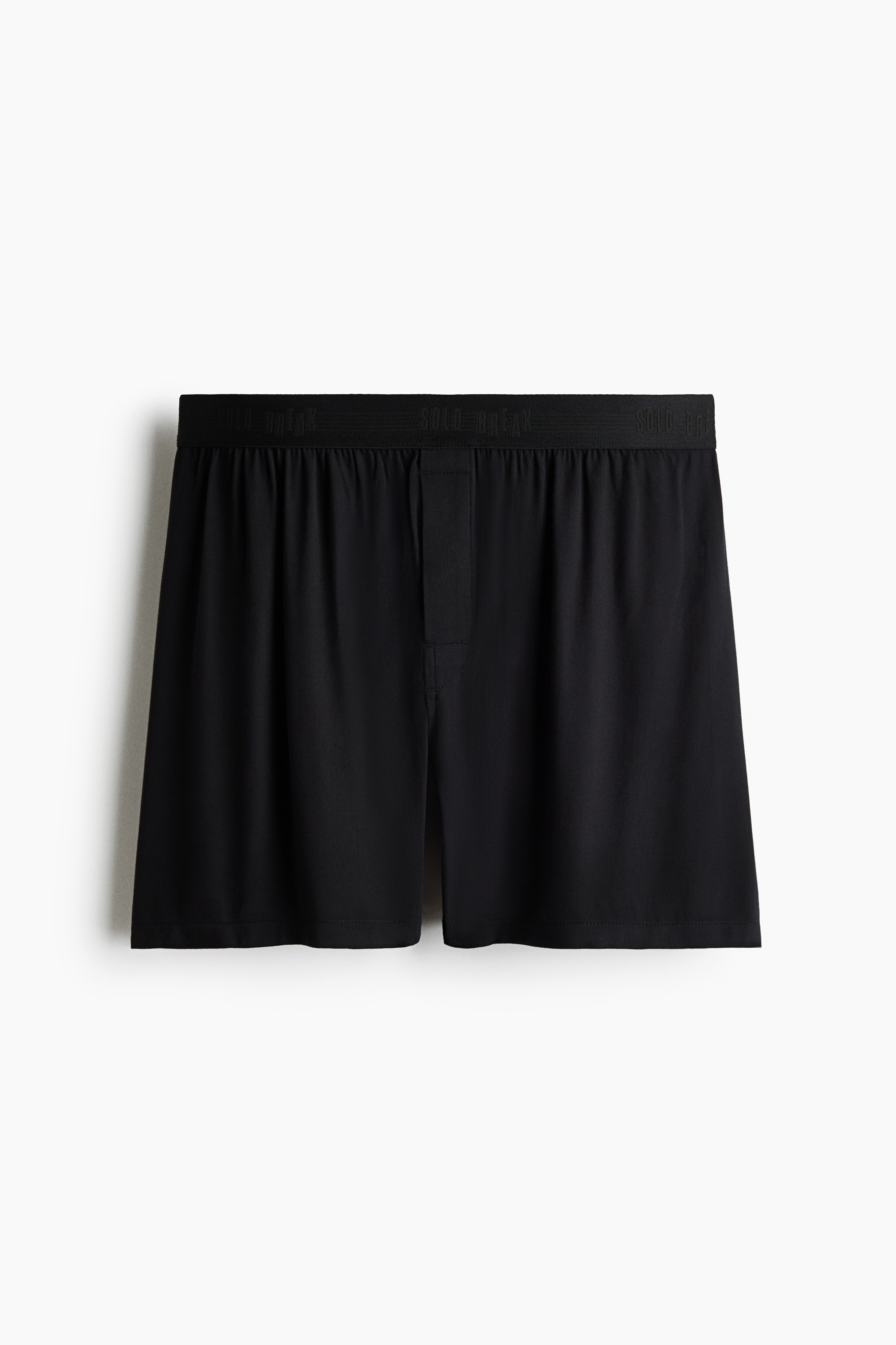 Shorts bóxer de satín - Negro/Azul oscuro/Negro
