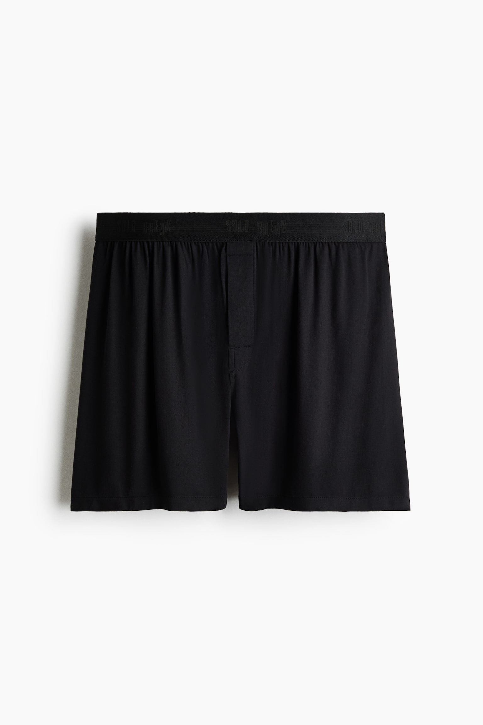 Satin boxer shorts - Black/Dark blue/Black - 1