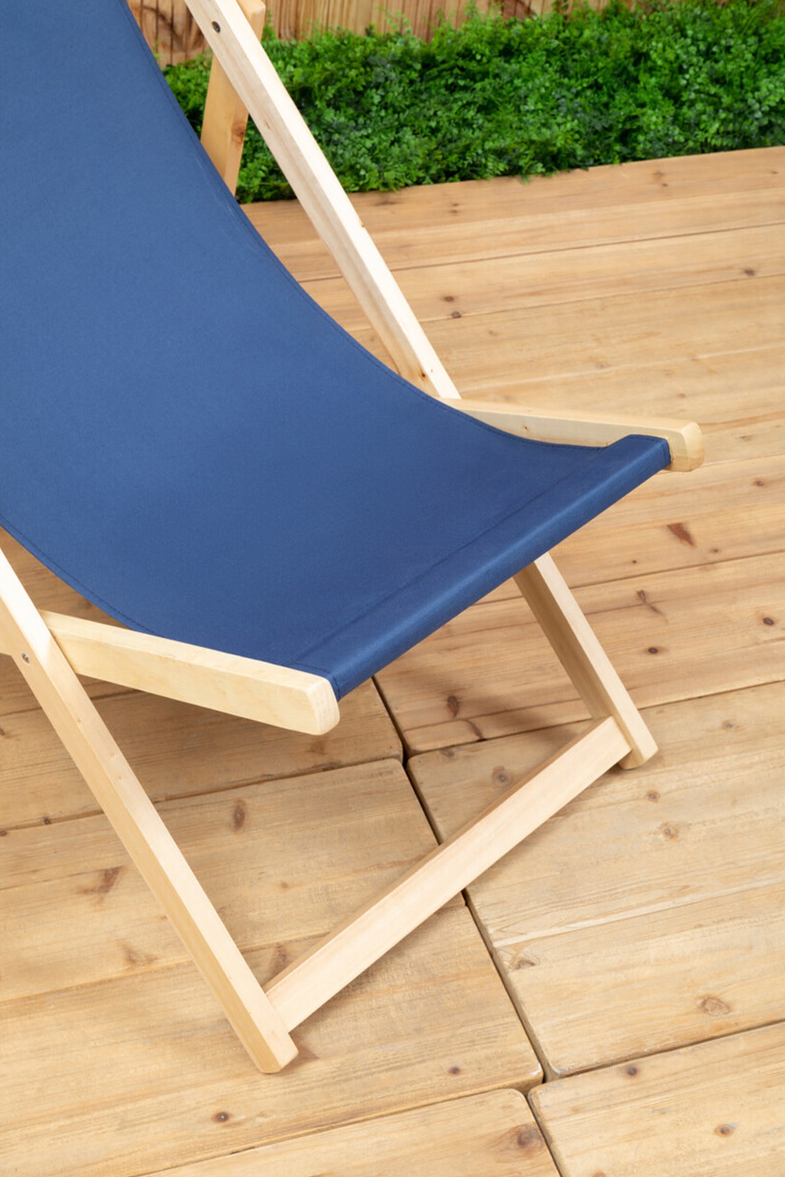 Beauport Deck Chair - Blue And Natural - 2