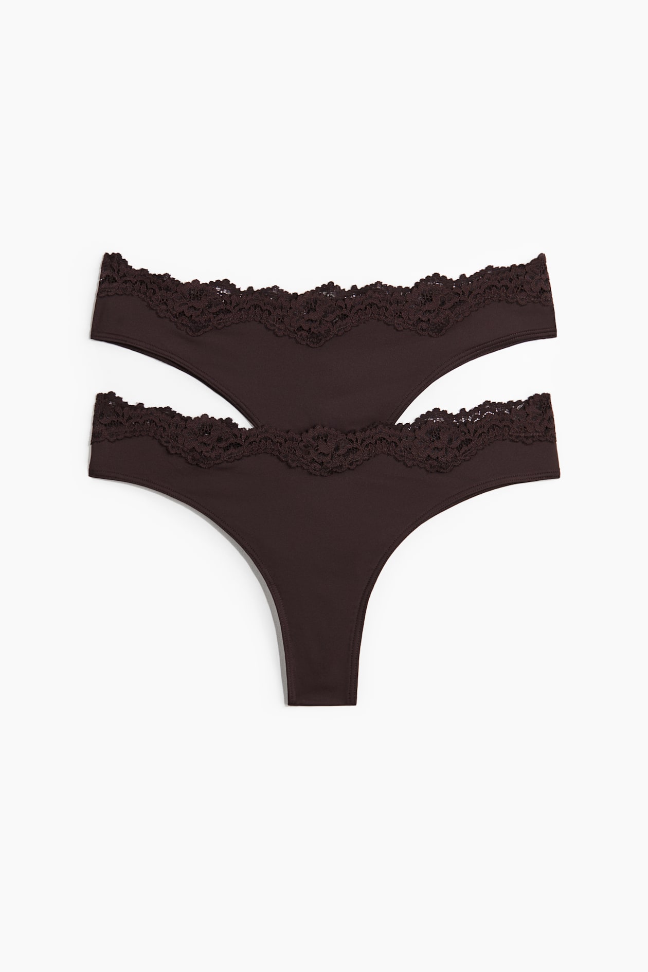 Women's Dark brown 2-pack microfibre Brazilian briefs | H&M GB