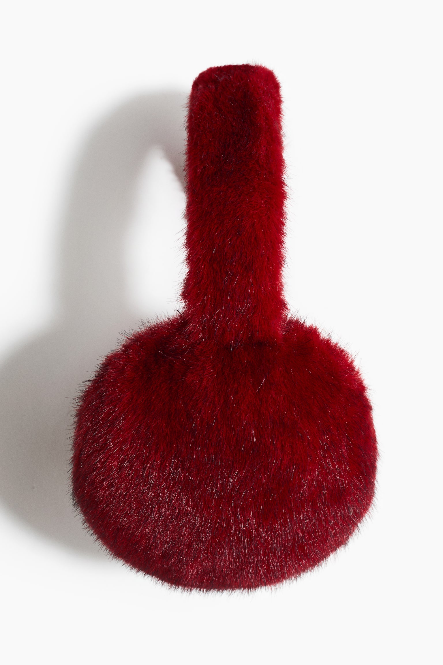 Пухкави наушници - Тъмночервен - 2