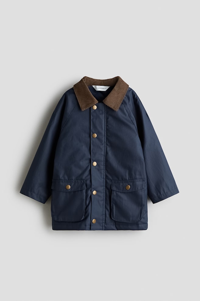 Manteau en coton ciré - Bleu marine/Vert kaki foncé/Vert foncé - 1