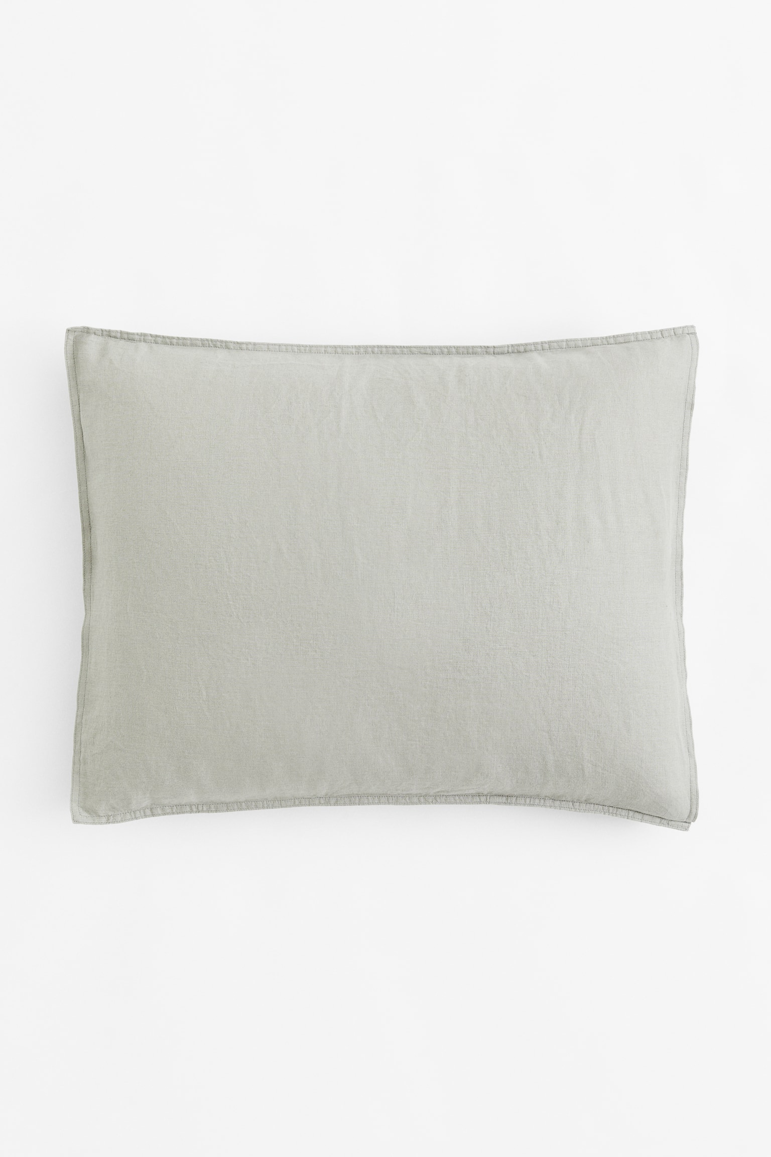 Washed linen pillowcase - Sage green/White/Light grey/Beige/Mocha beige/Blue/Dark khaki green/Pink - 1