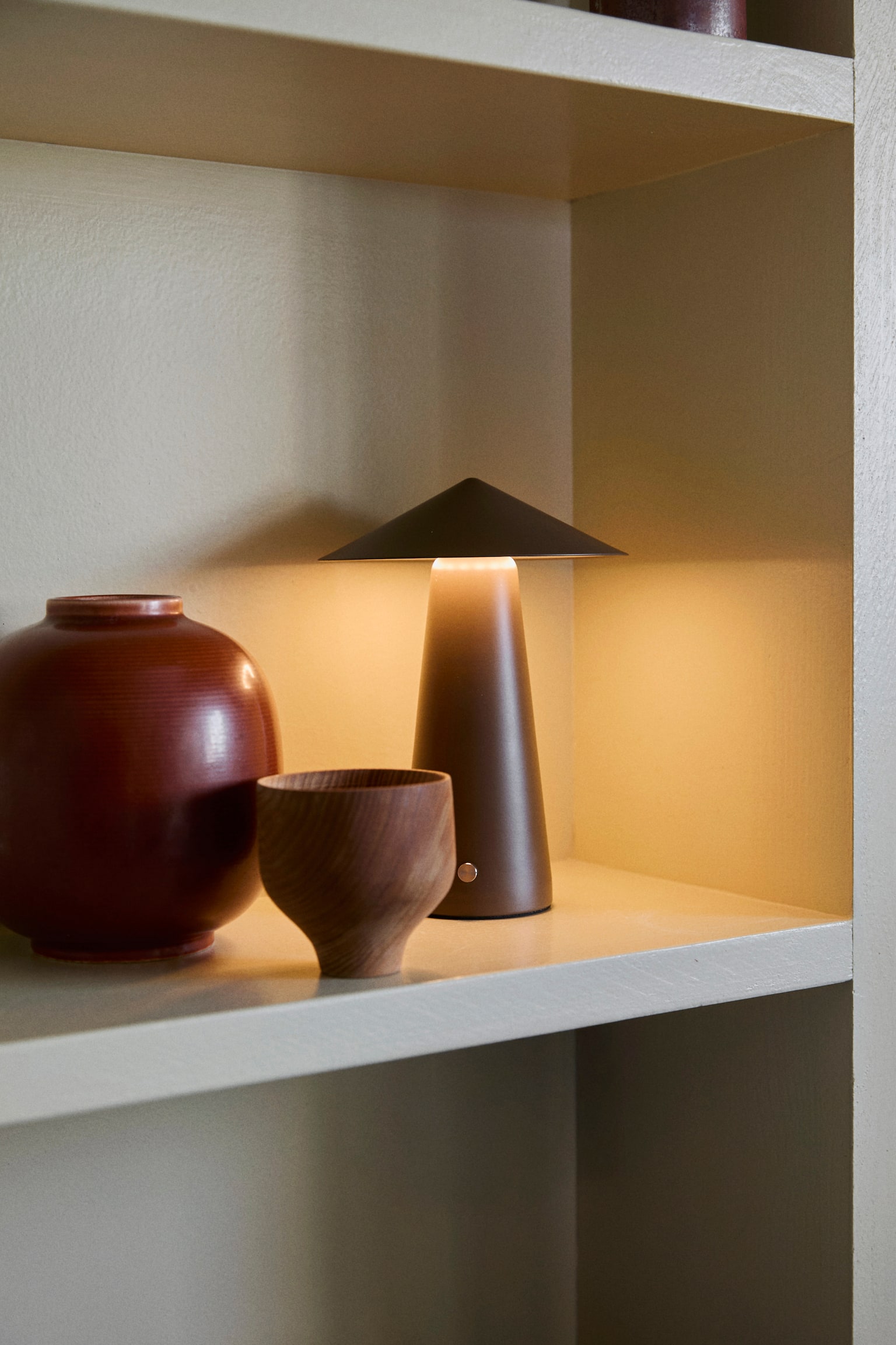 Lampe de table rechargeable - Marron/Argenté/Blanc/Rose clair/Noir - 5