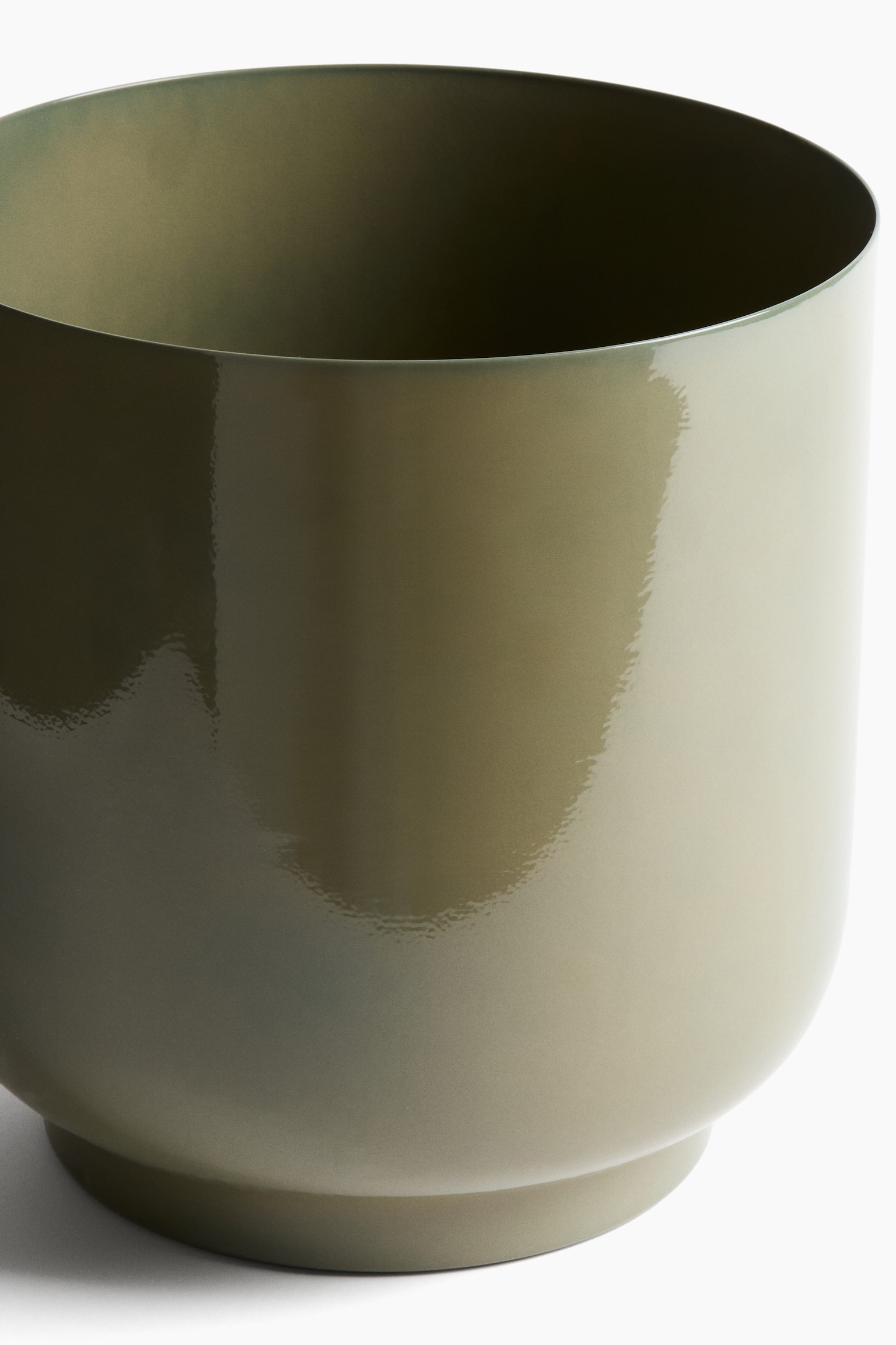 Jumbo metal plant pot - Khaki green/Dark brown/Beige - 3