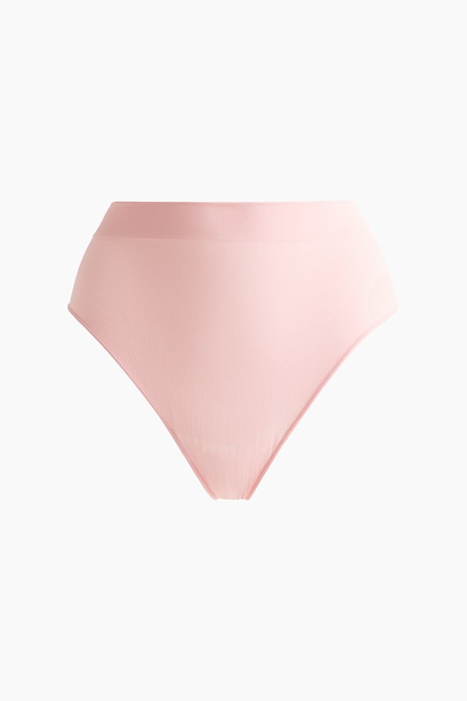 Seamless Medium Shape Thong briefs - Light pink/Dark brown - 1