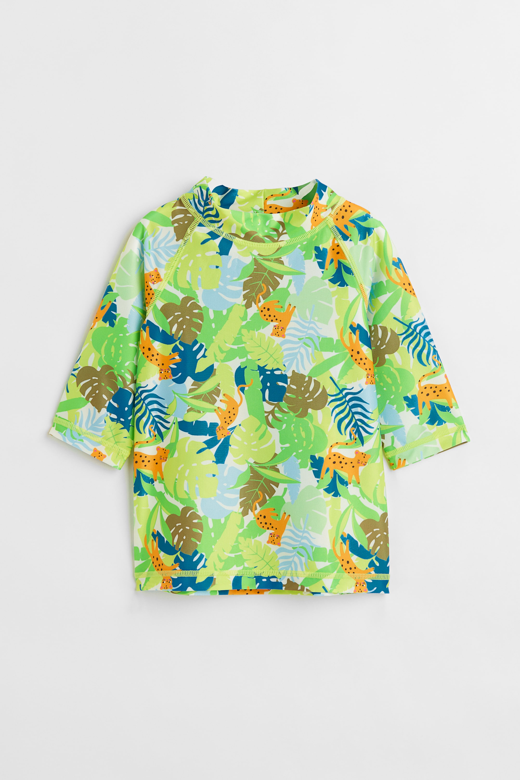 View larger image: UPF 50 swim top - Light green/Jungle - Kids | H&M GB 1