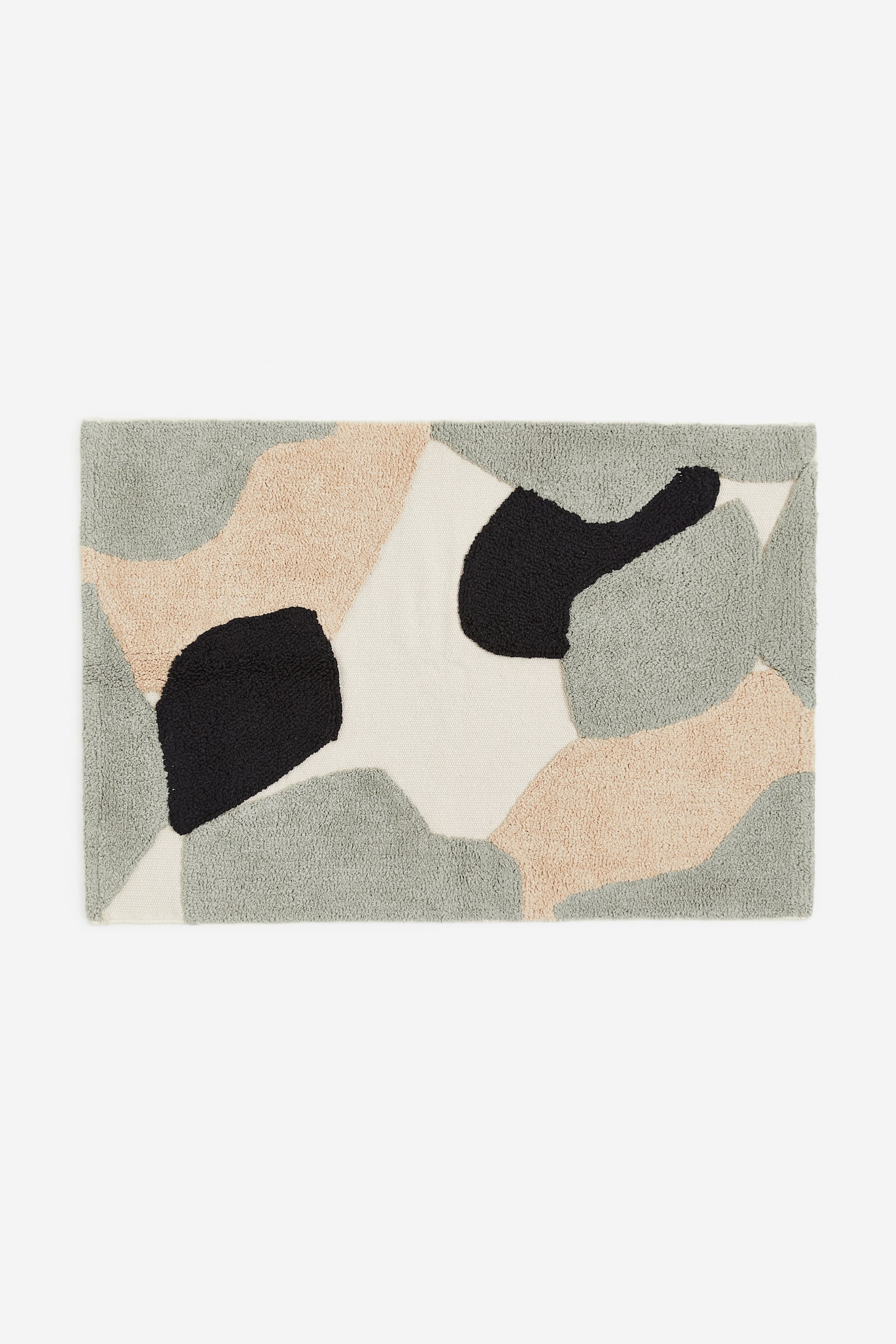 Patterned bath mat - Light khaki green/Patterned - 1