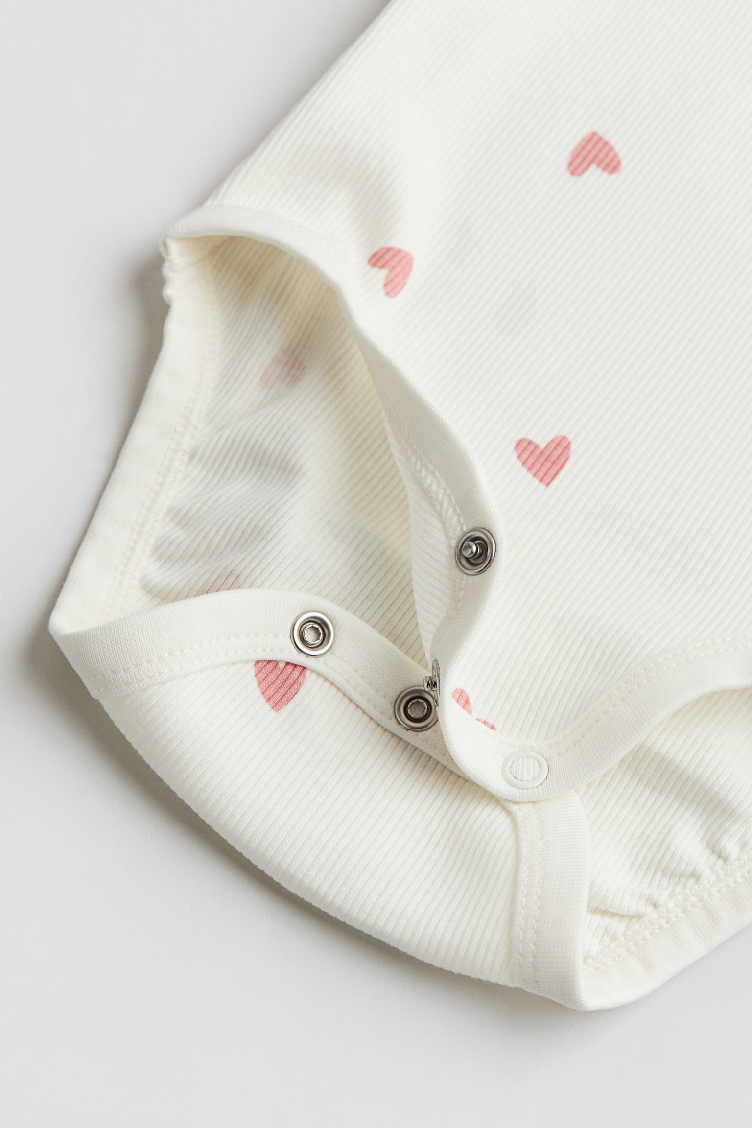 2-piece ribbed cotton set - White/Hearts/Dark grey/Light pink/Floral/Cream/Striped/Light dusty blue/Anchors - 3