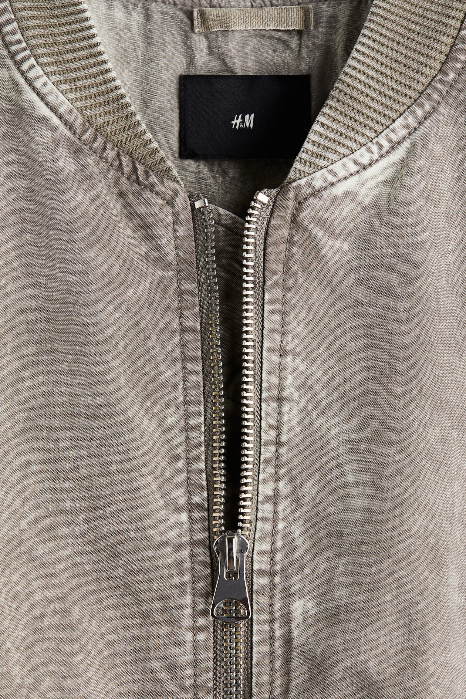 Áo khoác bomber giặt phai - Màu xanh kaki - 5