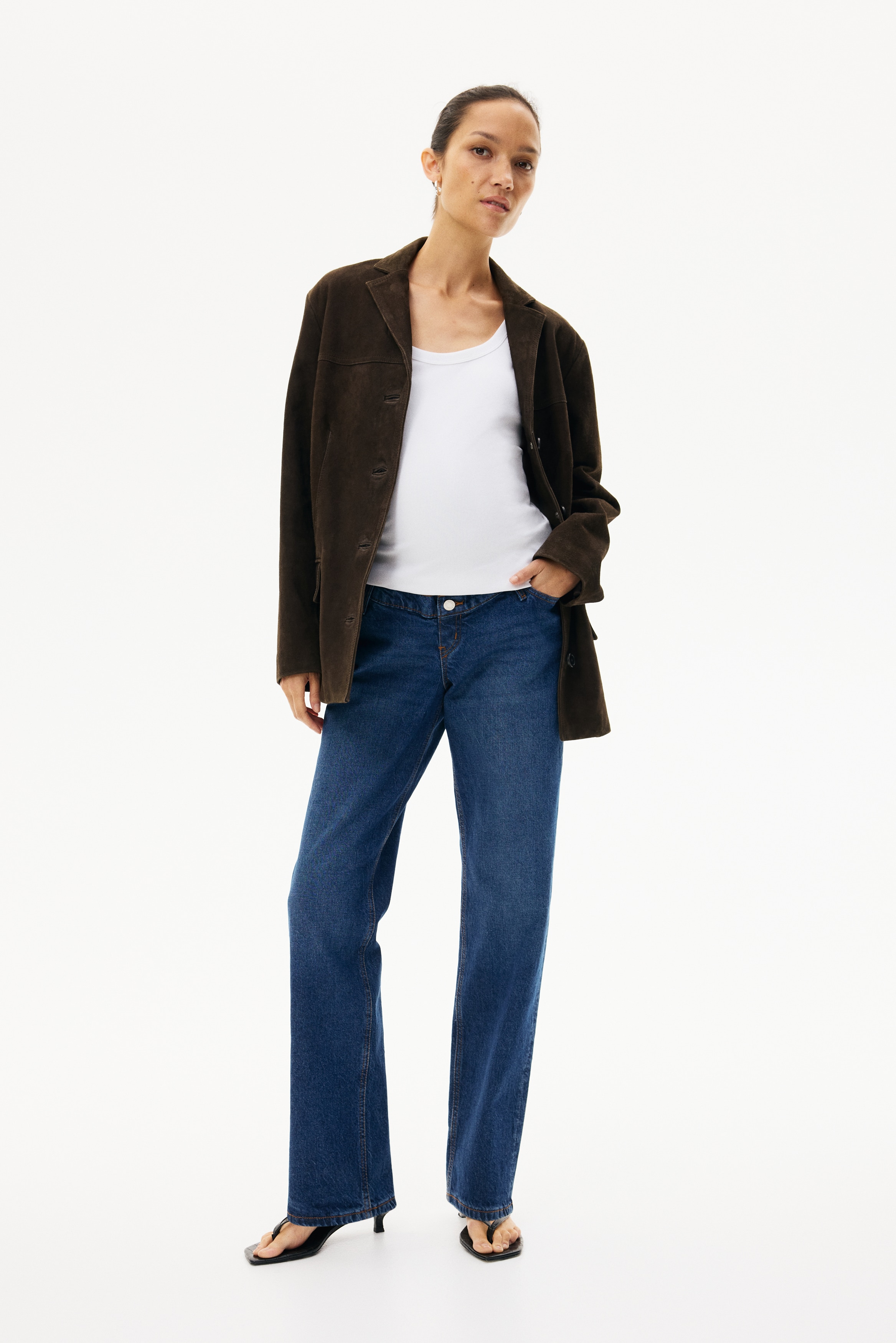 MAMA Ravne farmerke - Tamna teksas plava/Tamna teksas siva/Crna/Svetla teksas plava/Mornarsko teksas plava/Teksas plava/Teksas plava/Teksas plava