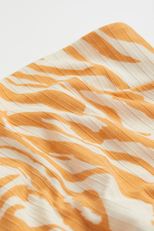Cropped jersey tube top - Light orange/Patterned/Orange/Gold-coloured - 2