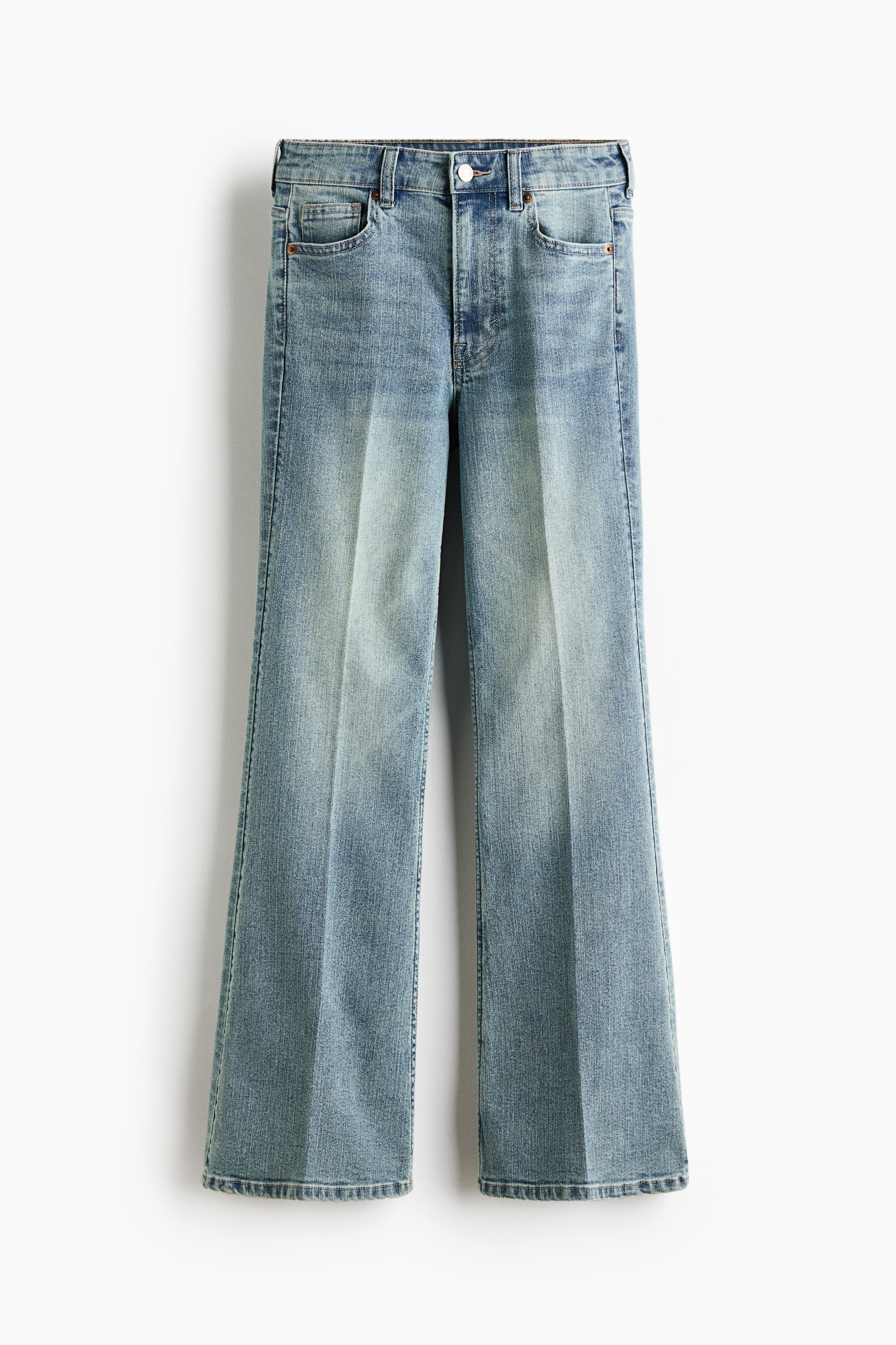Flared High Waist Jeans - Light denim blue/Denim blue