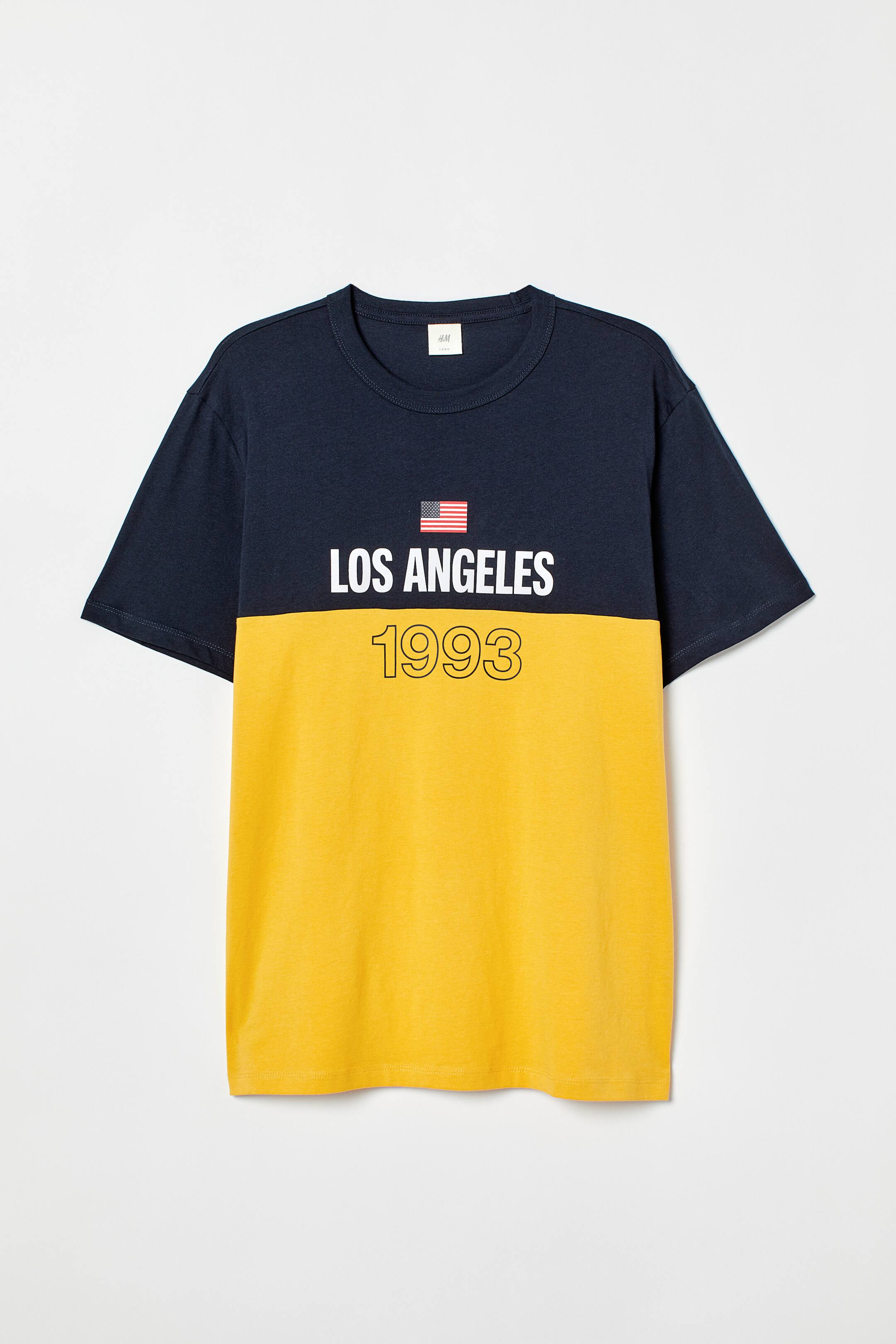 T-shirt Décontracté Homme Vintage Haviton Marron/bleu/jaune - Taille L - Occasion Très Bon état