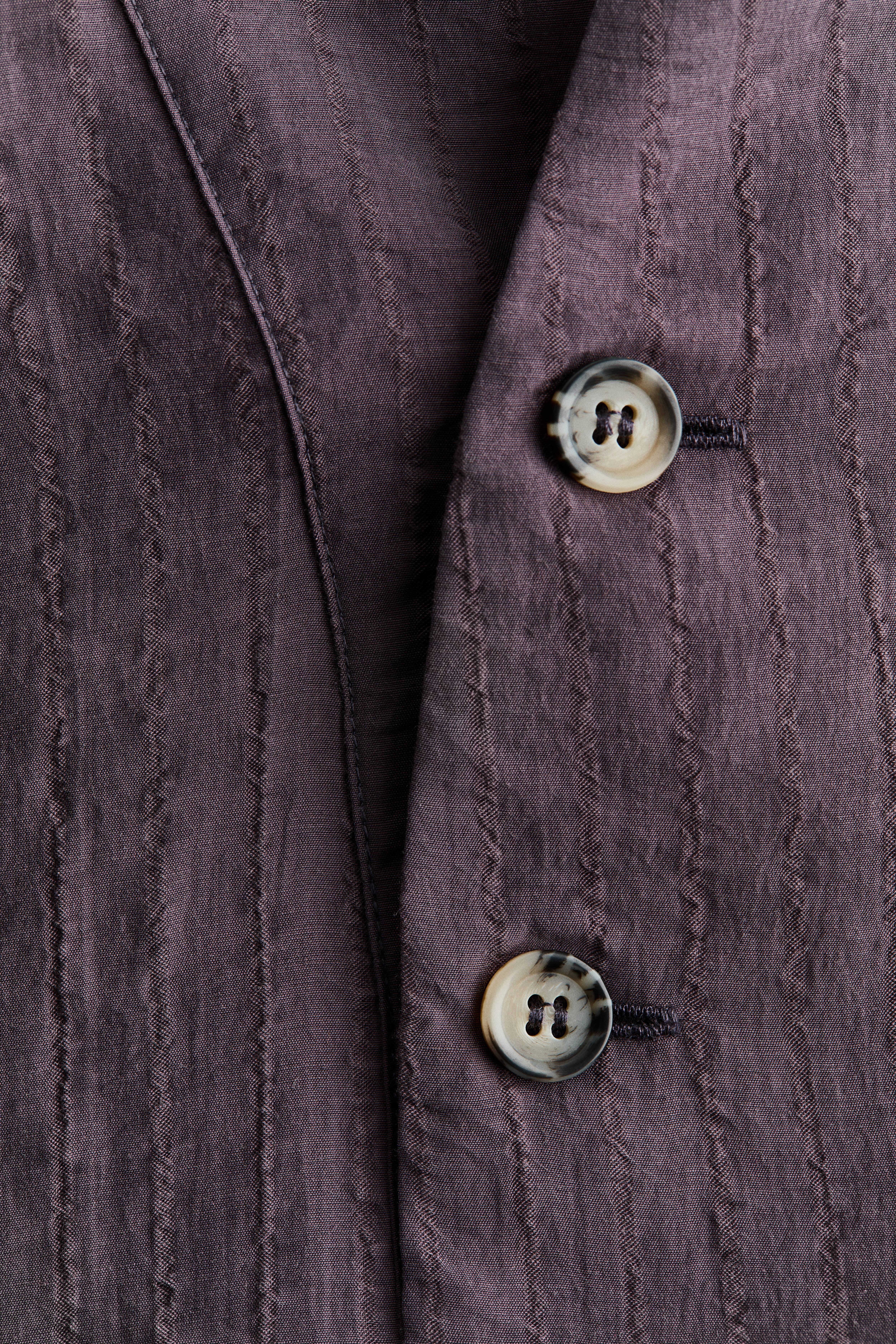 Textured-Weave Button-Detail Shirt