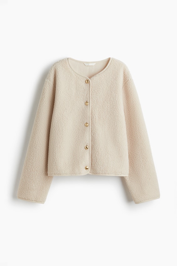 Женские куртки H&M Teddy Fleece Jacket