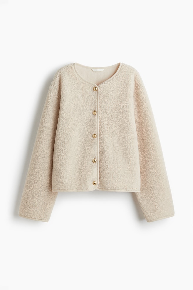 Teddy jas - Lichtbeige/Dusty beige/Donkerbruin - 1