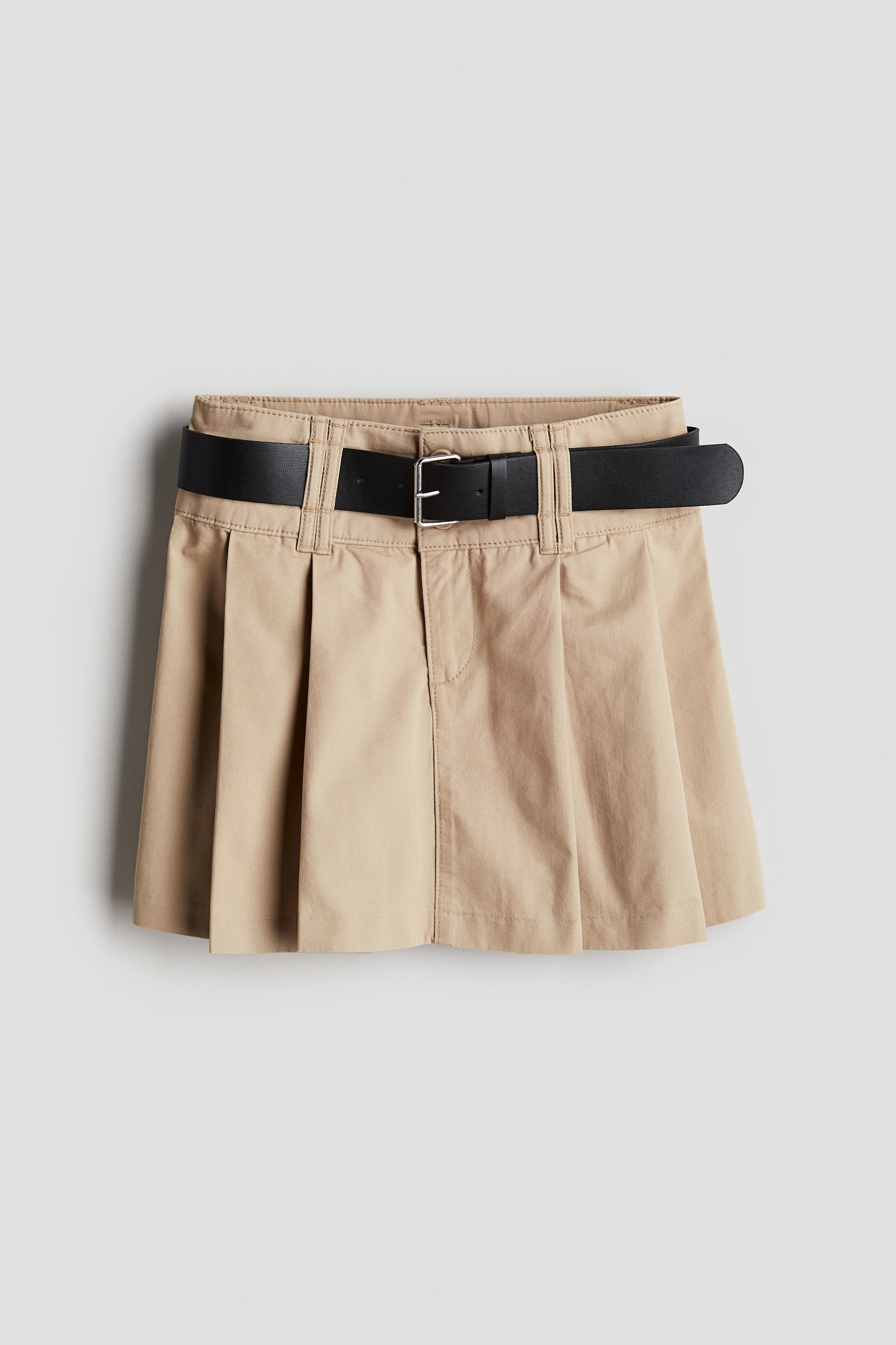 Pleated skirt - Beige - 1