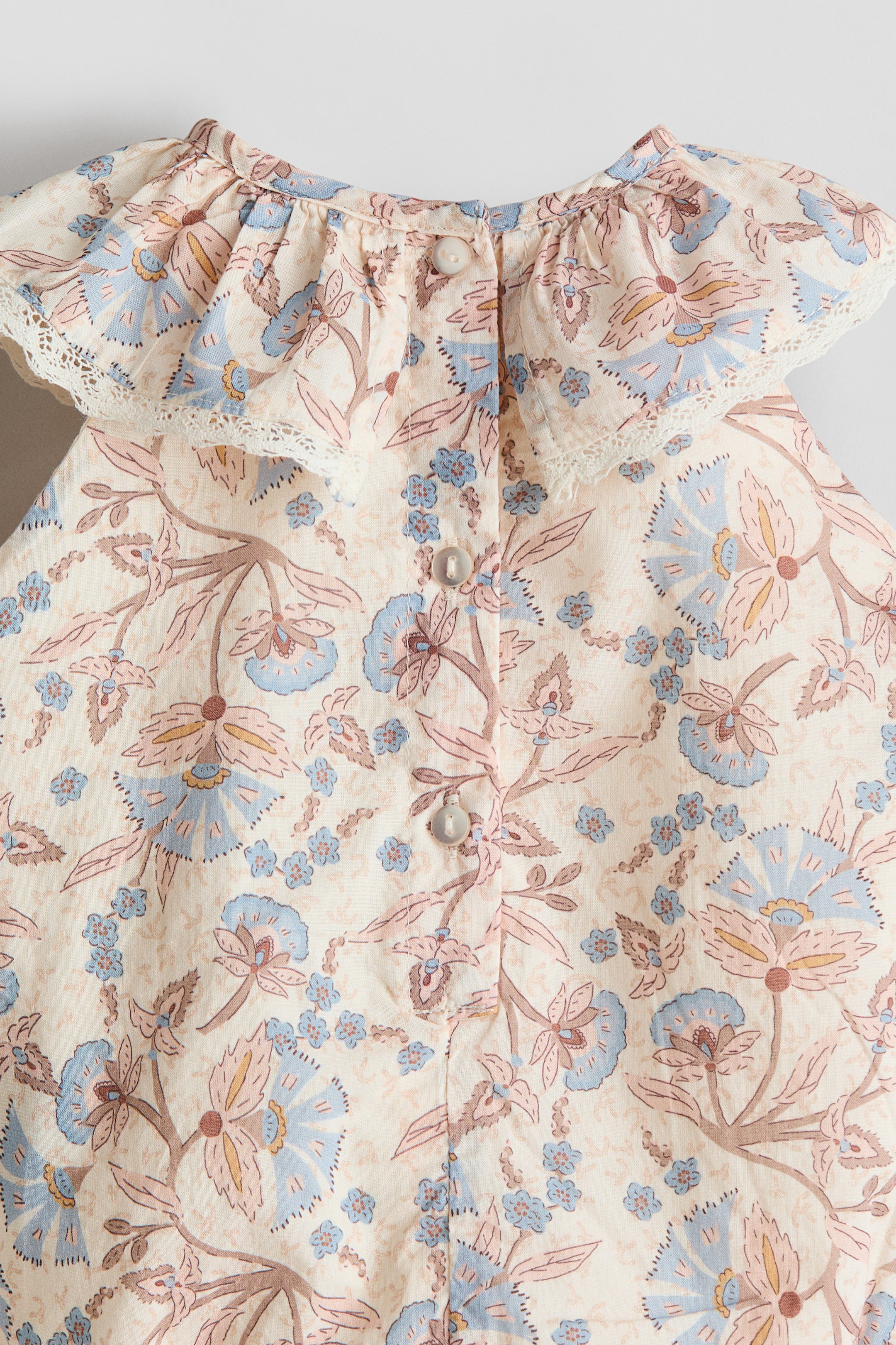 Eyelet-Embroidered Romper Suit