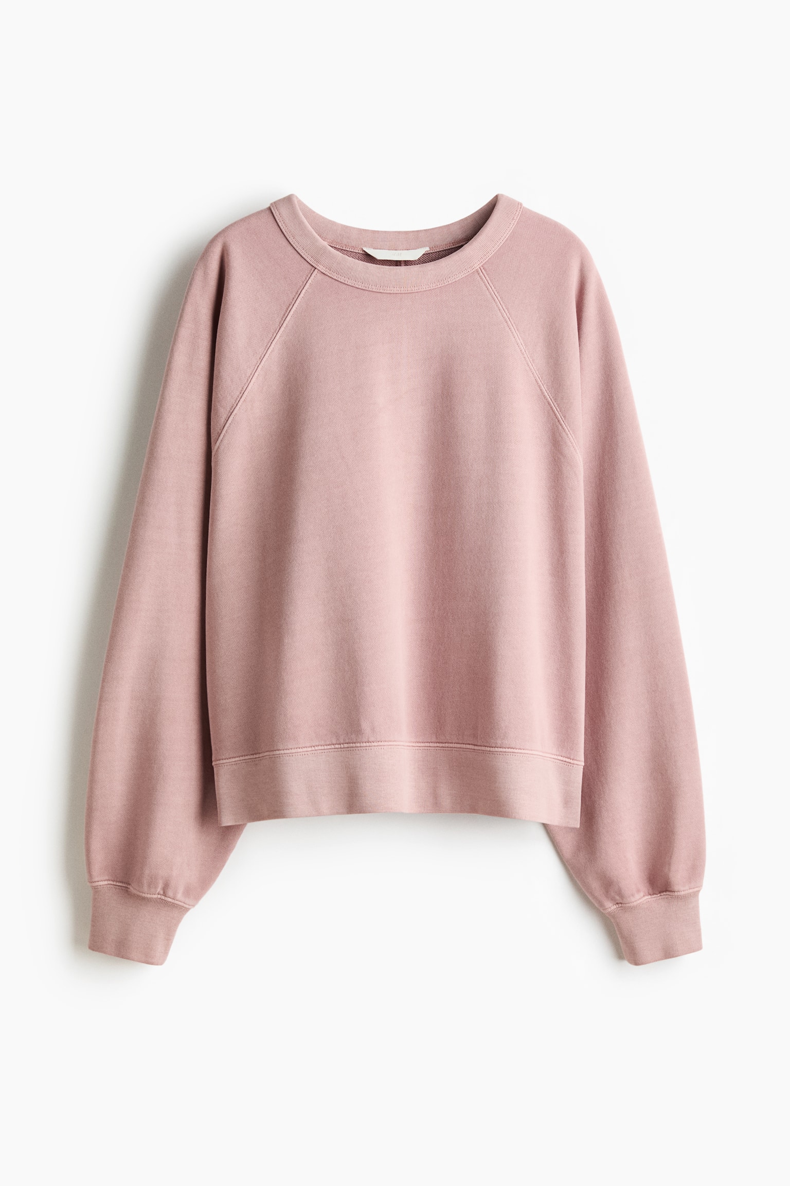 Oversized cotton sweatshirt - Dusty pink/Grey/Light beige - 2