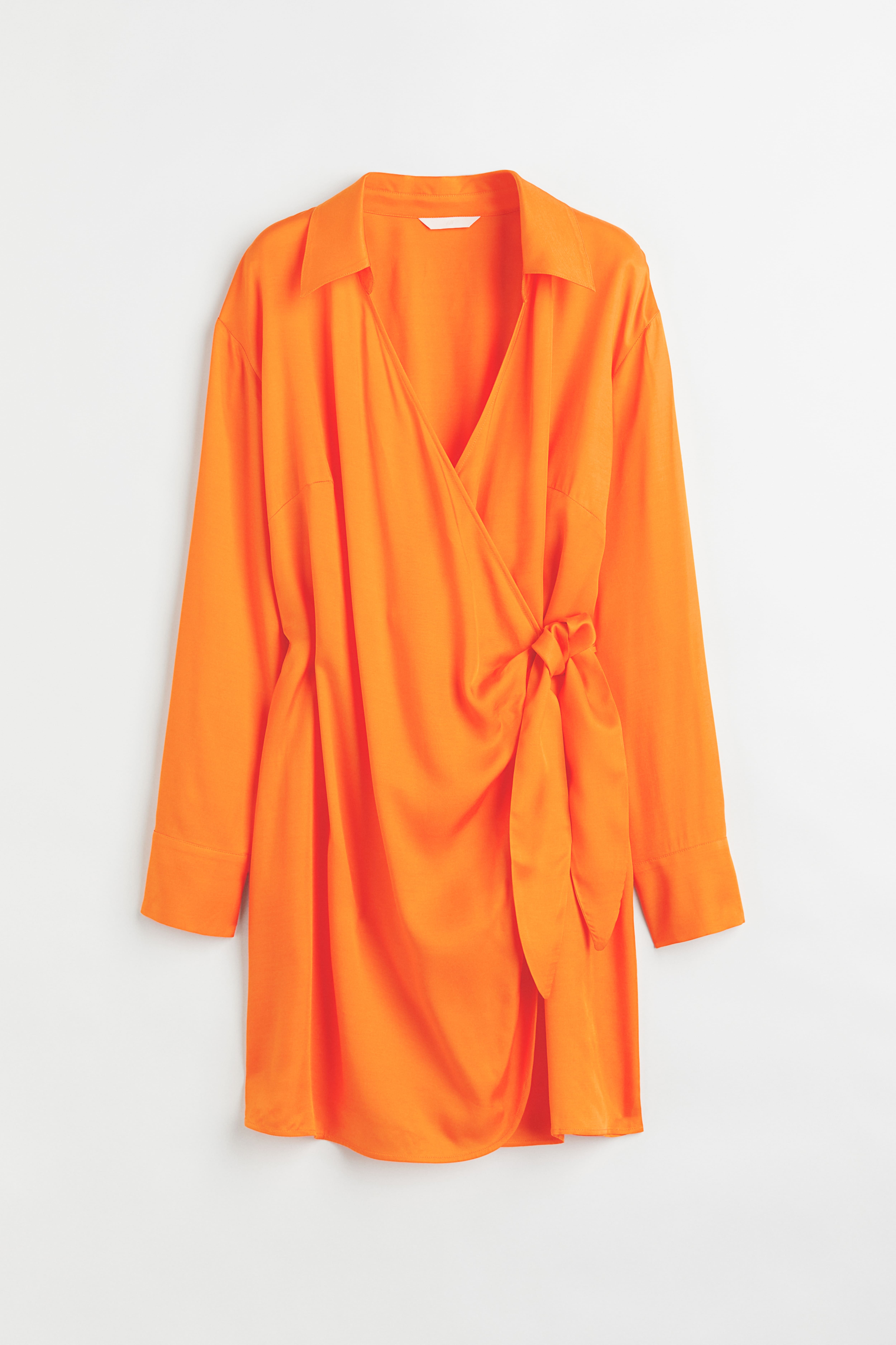 Orange fashion shirt dress