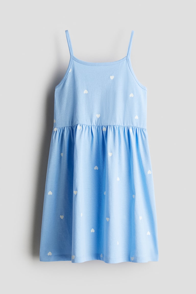 Light pink/hearts Cotton Jersey Dress for kids | H&M US