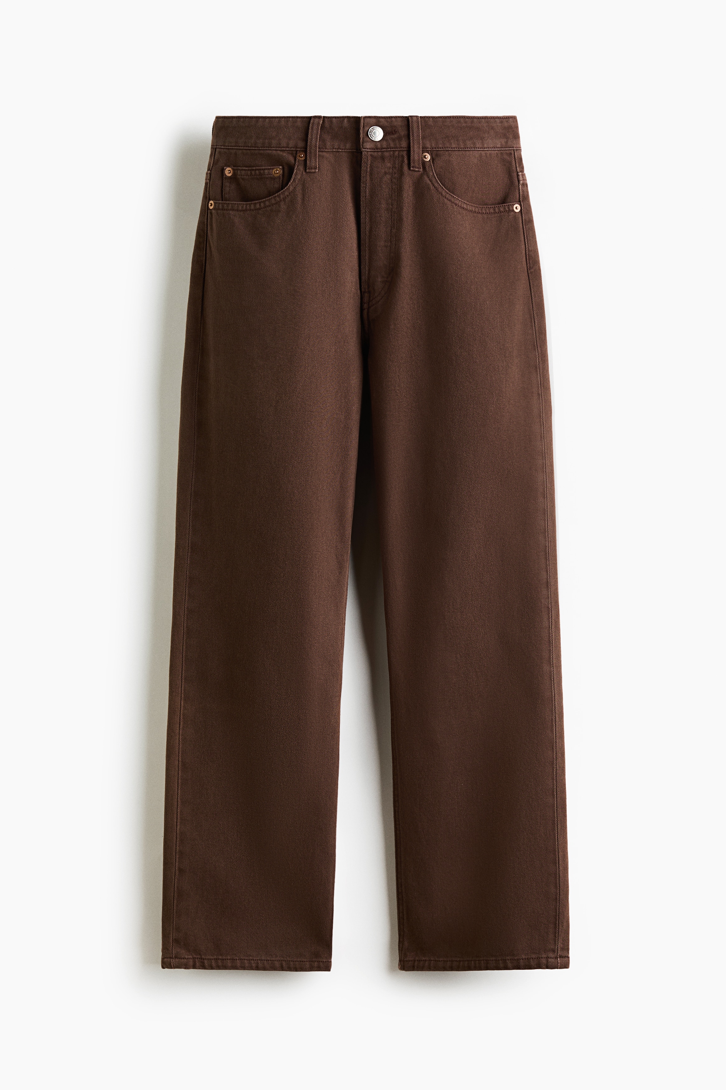 Straight High Waist Ankle Jeans - Brown/White/Denim blue/Beige/Denim blue