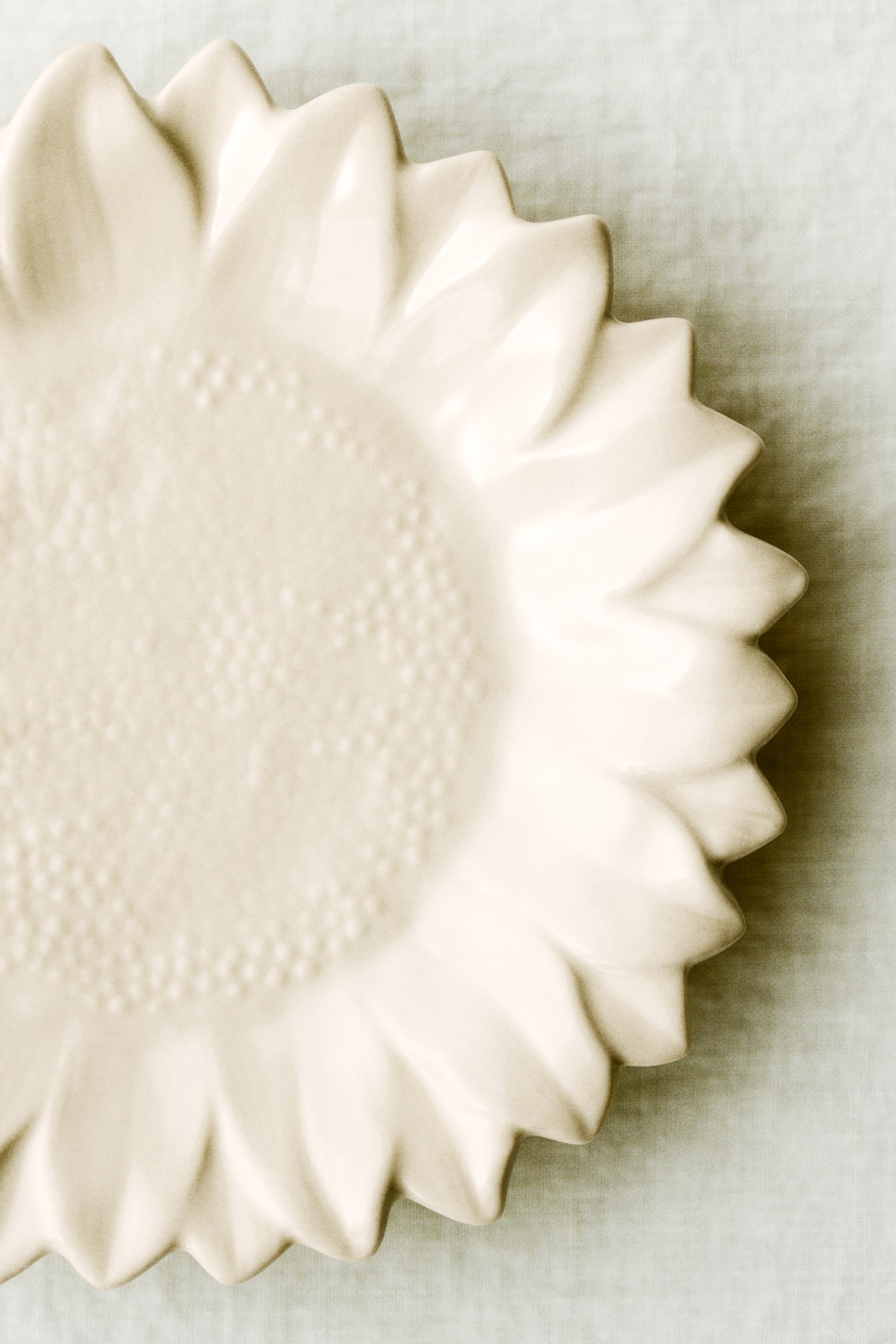 Piatto da dessert a girasole - Beige chiaro/Giallo/Arancione - 2