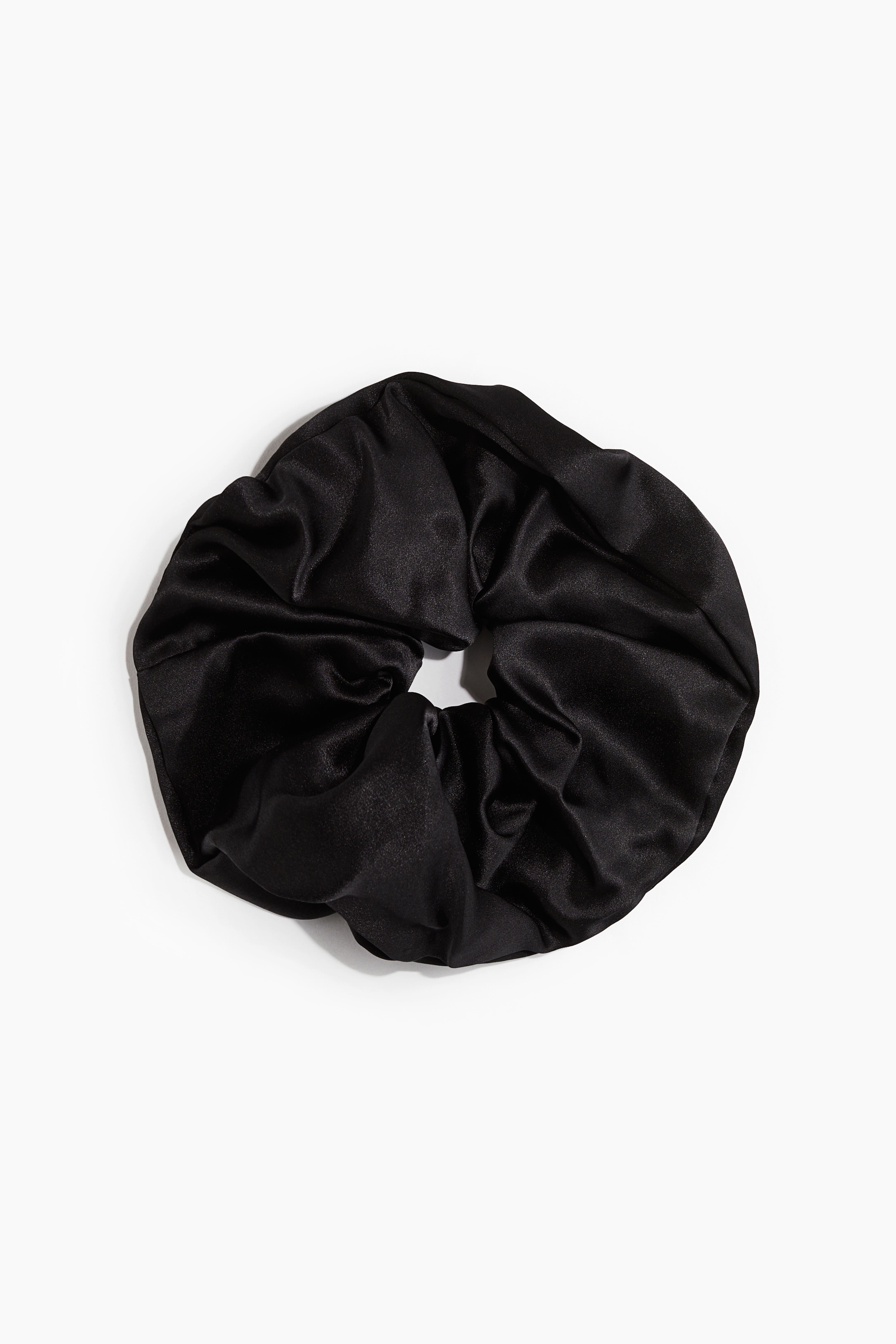 Large Silk Scrunchie Black Ladies H M CA